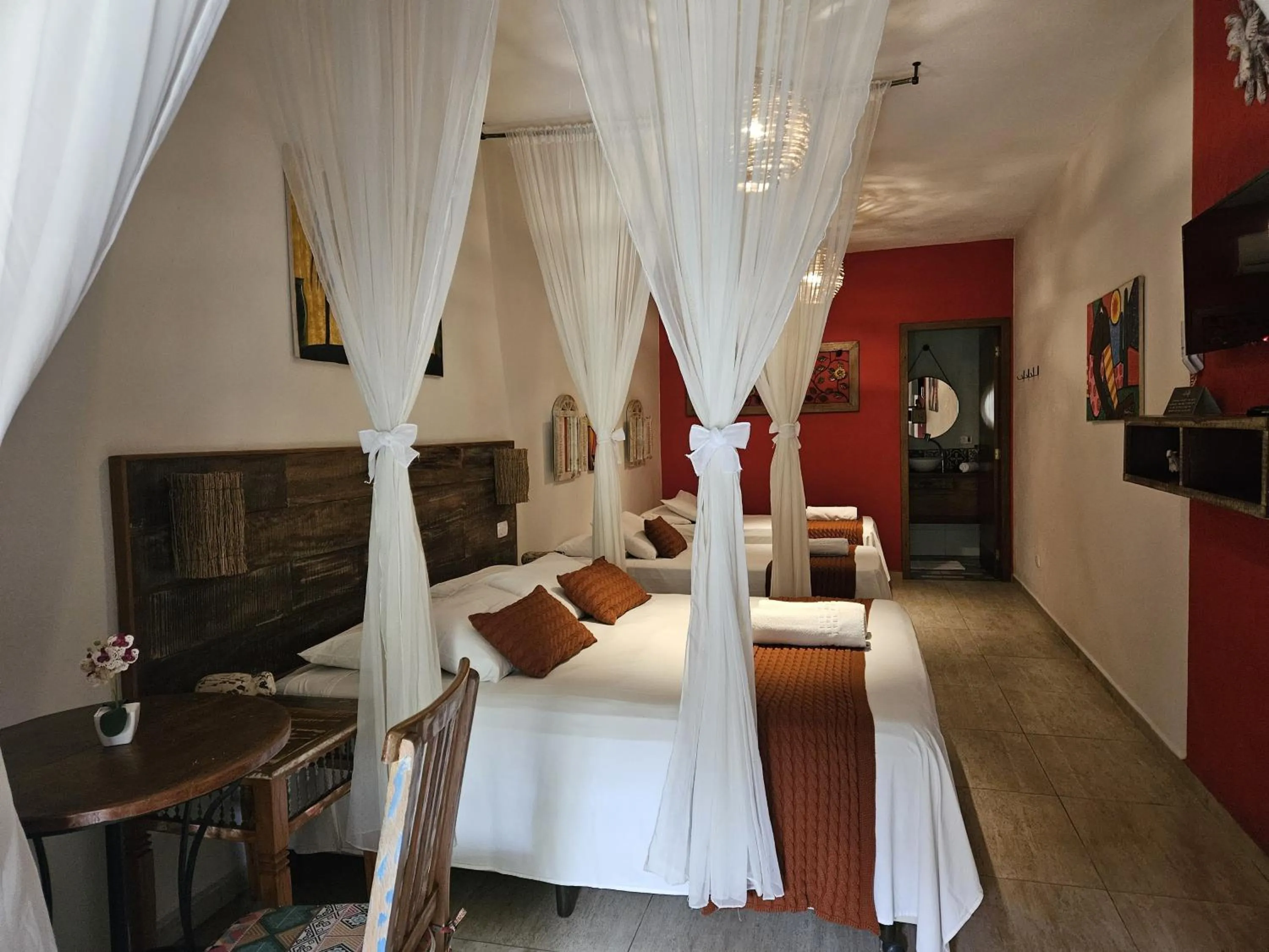 Bed in Pousada de Charme Emirados