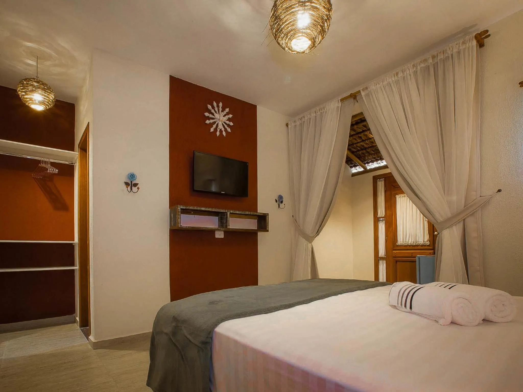 Bed in Pousada de Charme Emirados