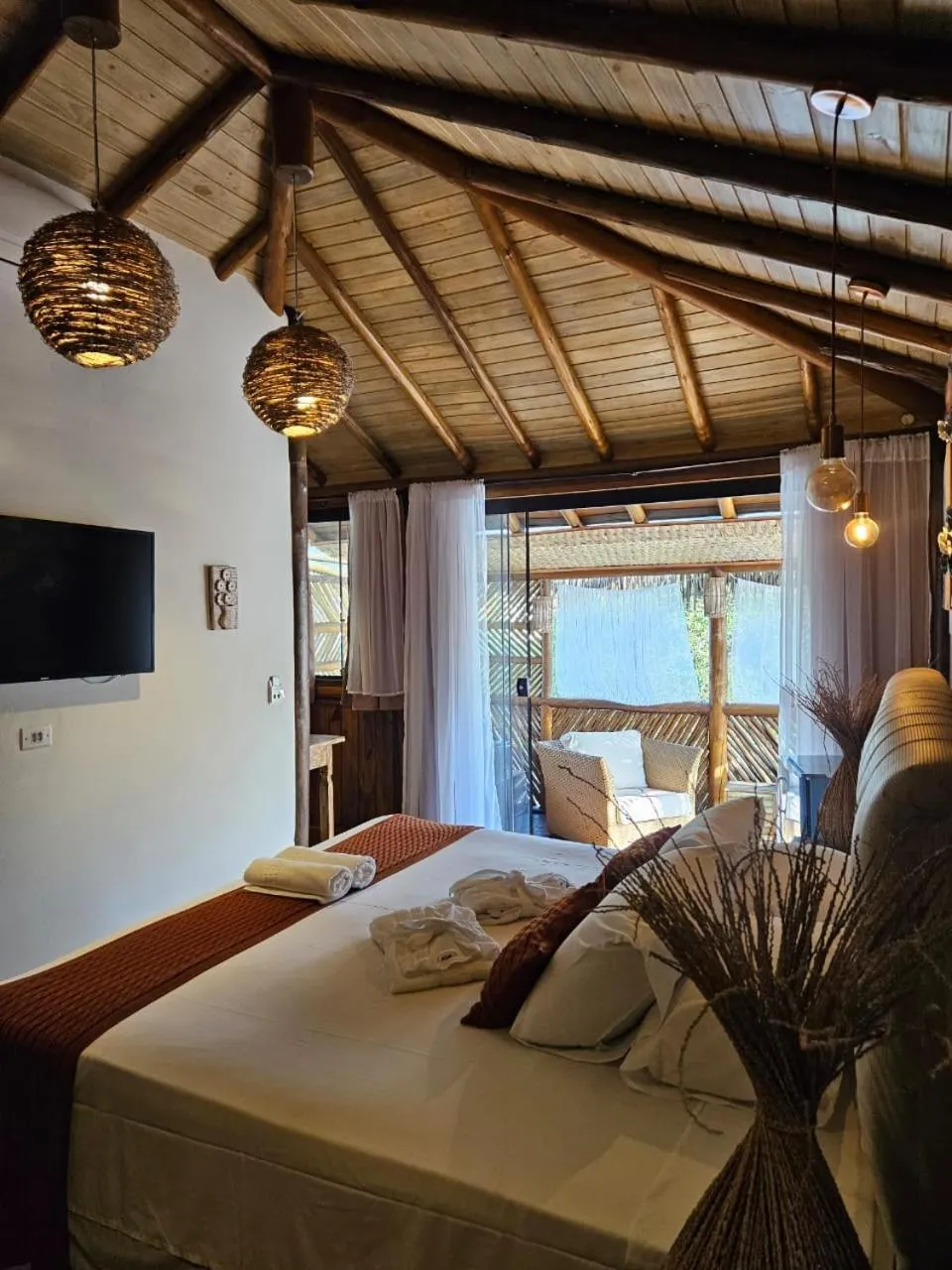 Bed in Pousada de Charme Emirados