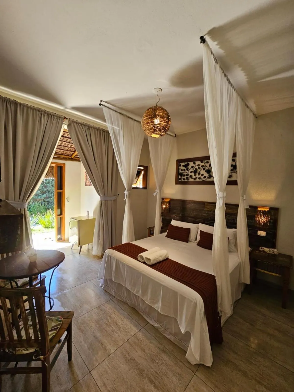 Bed in Pousada de Charme Emirados