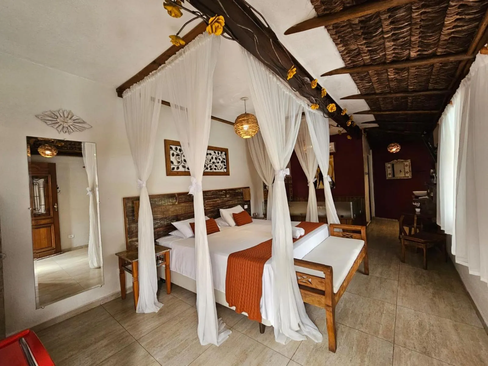 Bed in Pousada de Charme Emirados