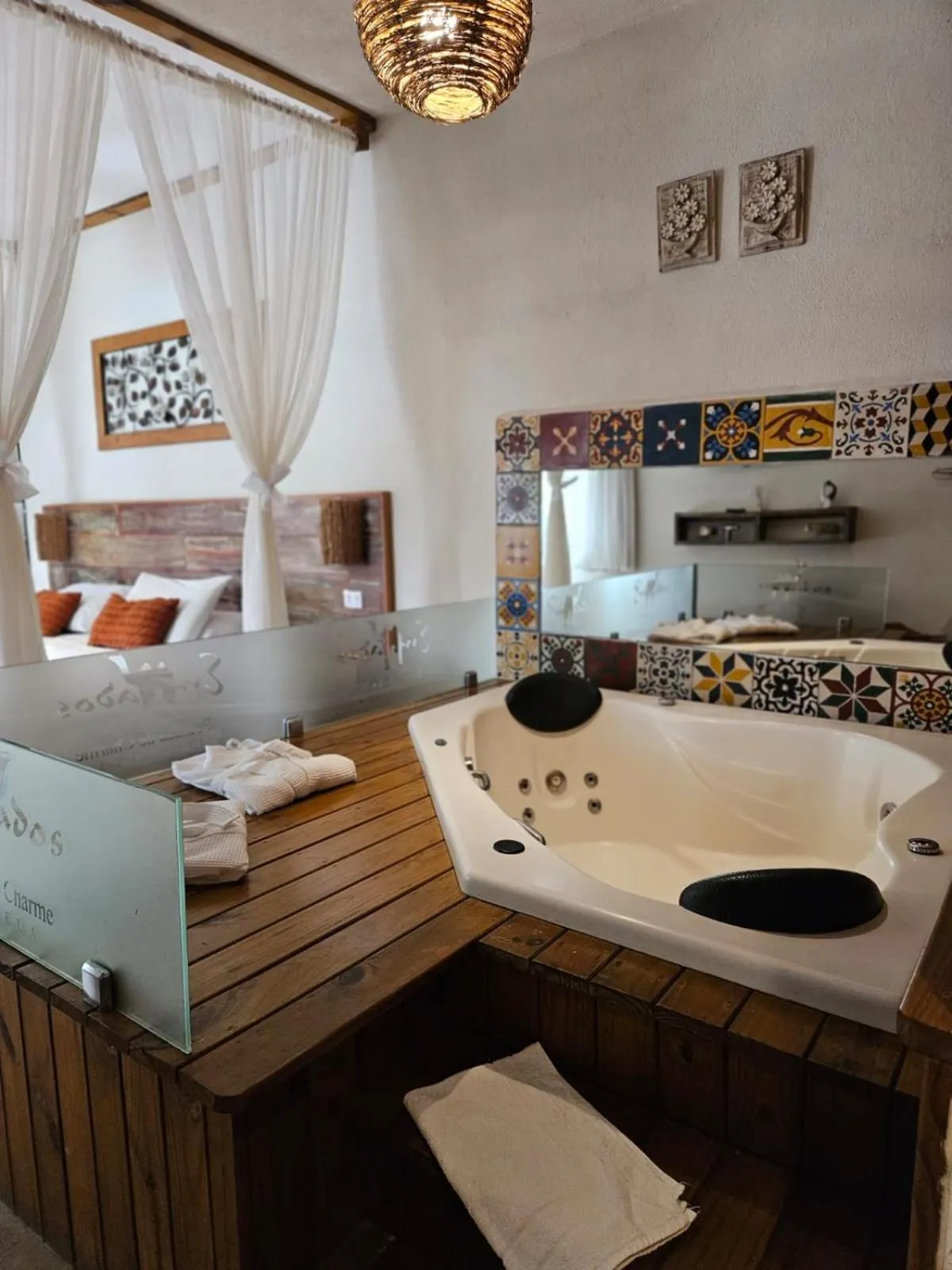 Bed in Pousada de Charme Emirados