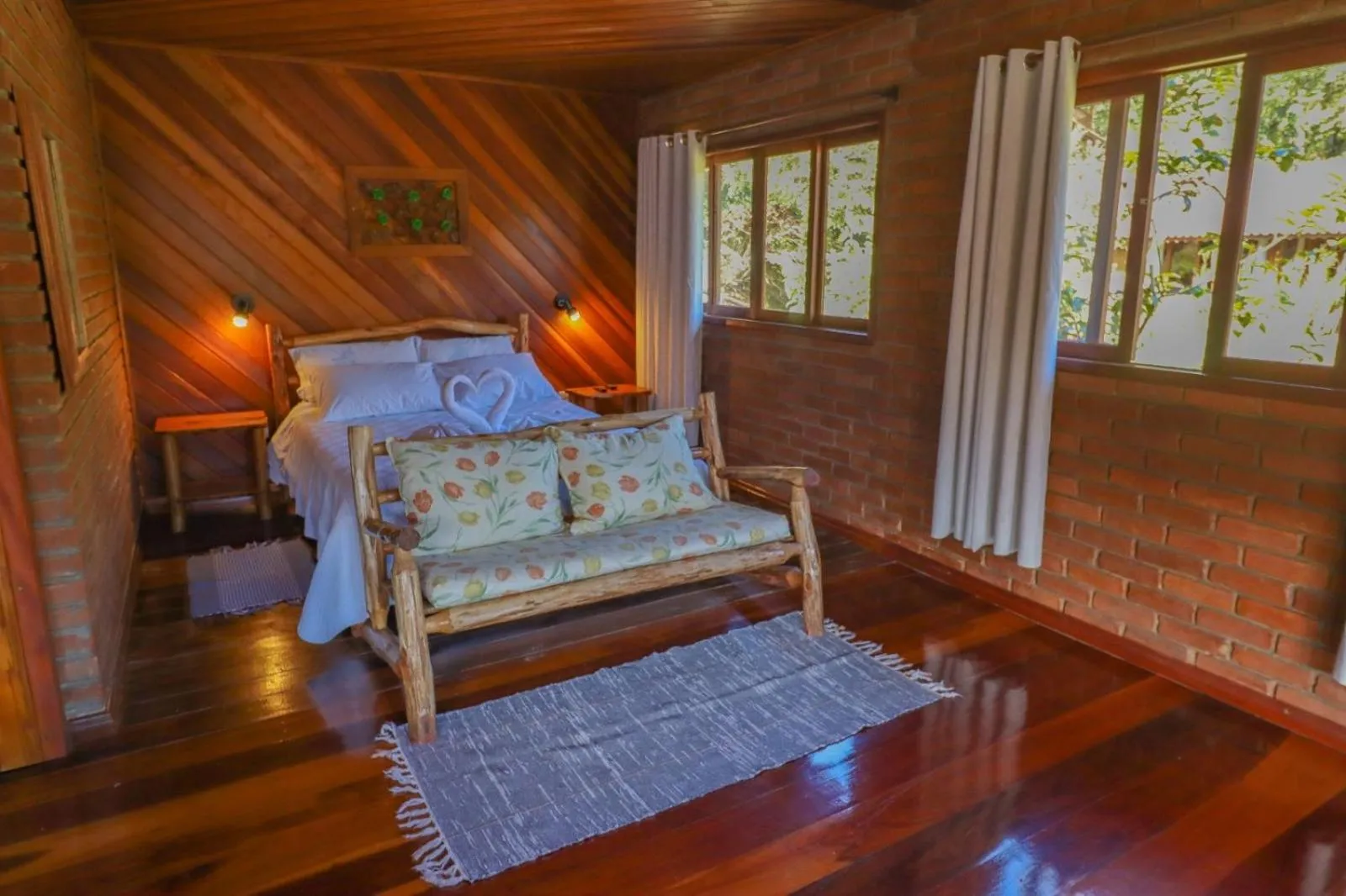 Bed in Pousada Das Araucárias