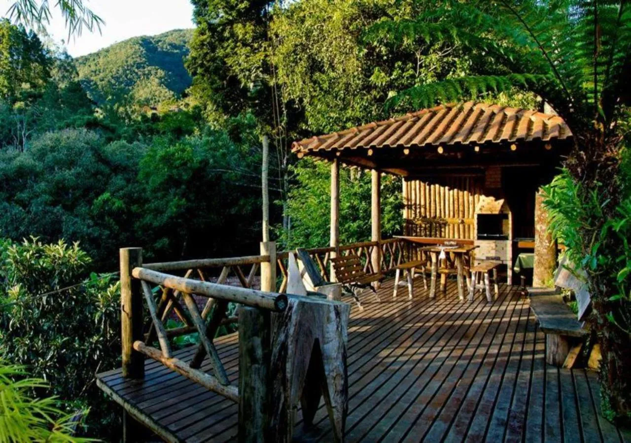 BBQ facilities in Pousada Das Araucárias