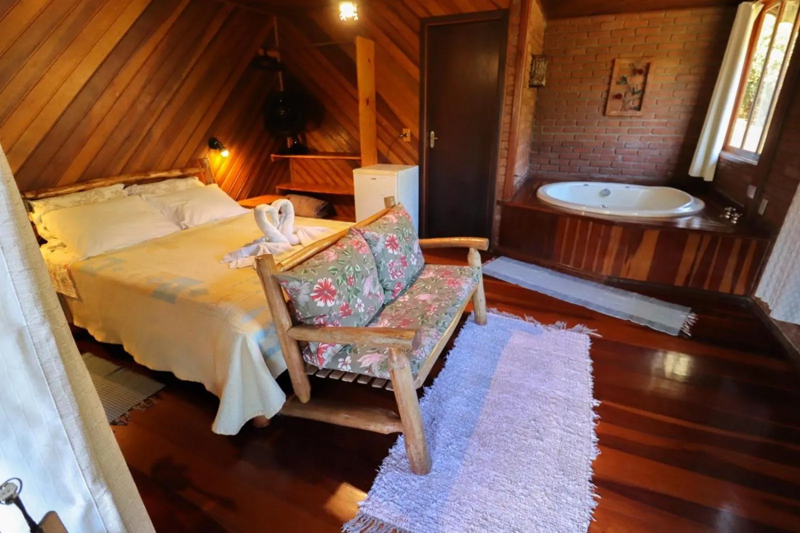 Bed in Pousada Das Araucárias