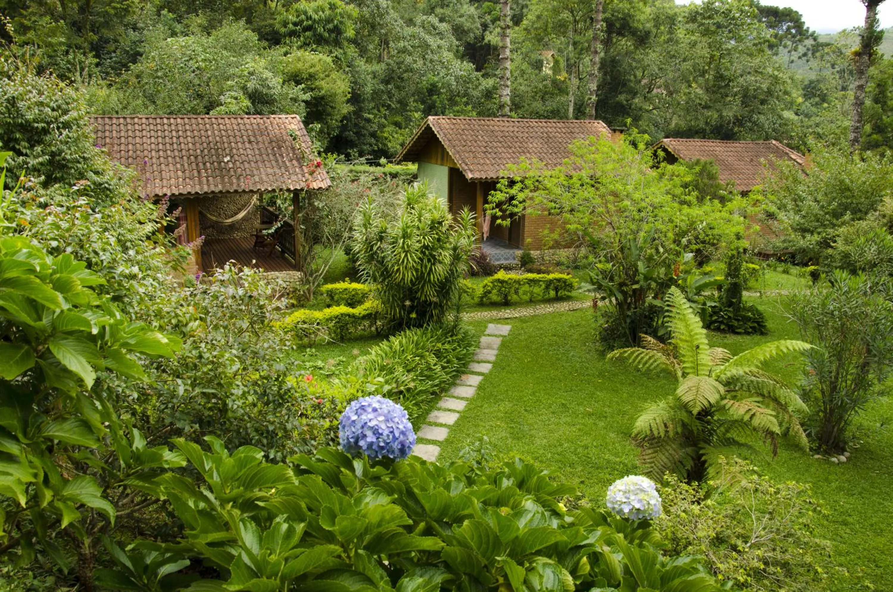 Garden view in Pousada Das Araucárias
