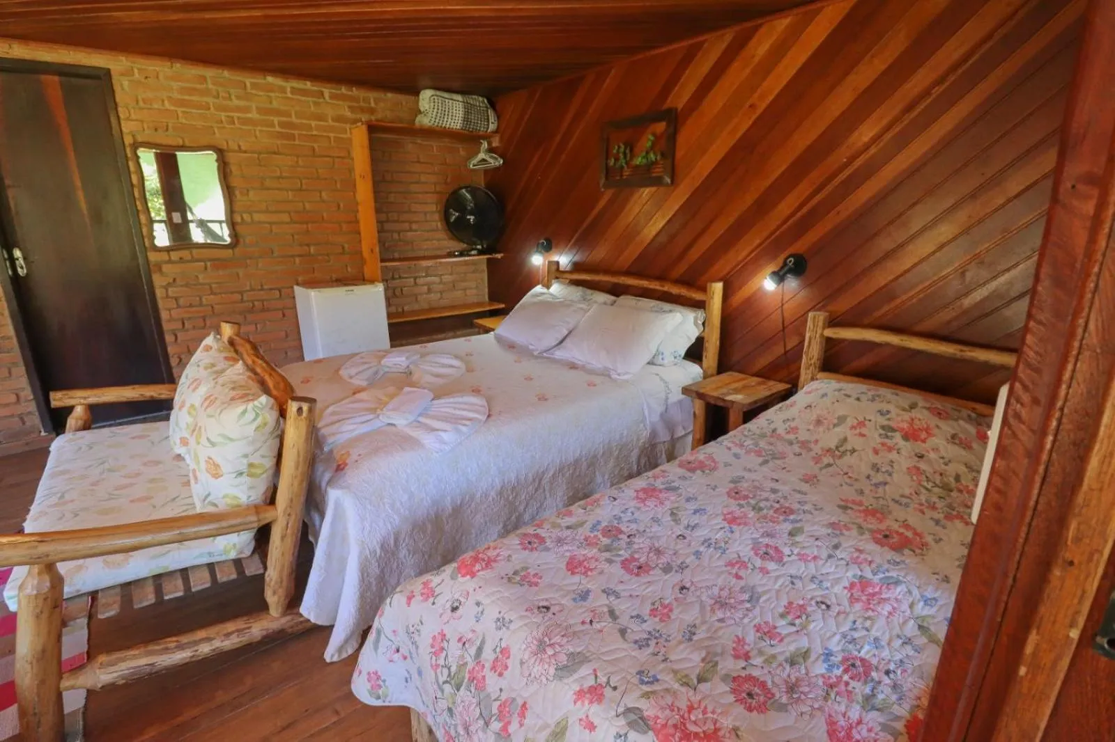 Bed in Pousada Das Araucárias