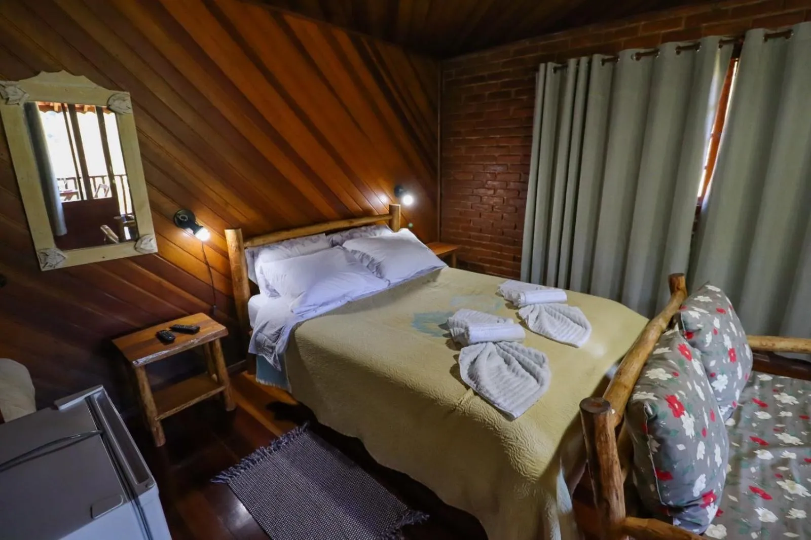 Bed in Pousada Das Araucárias