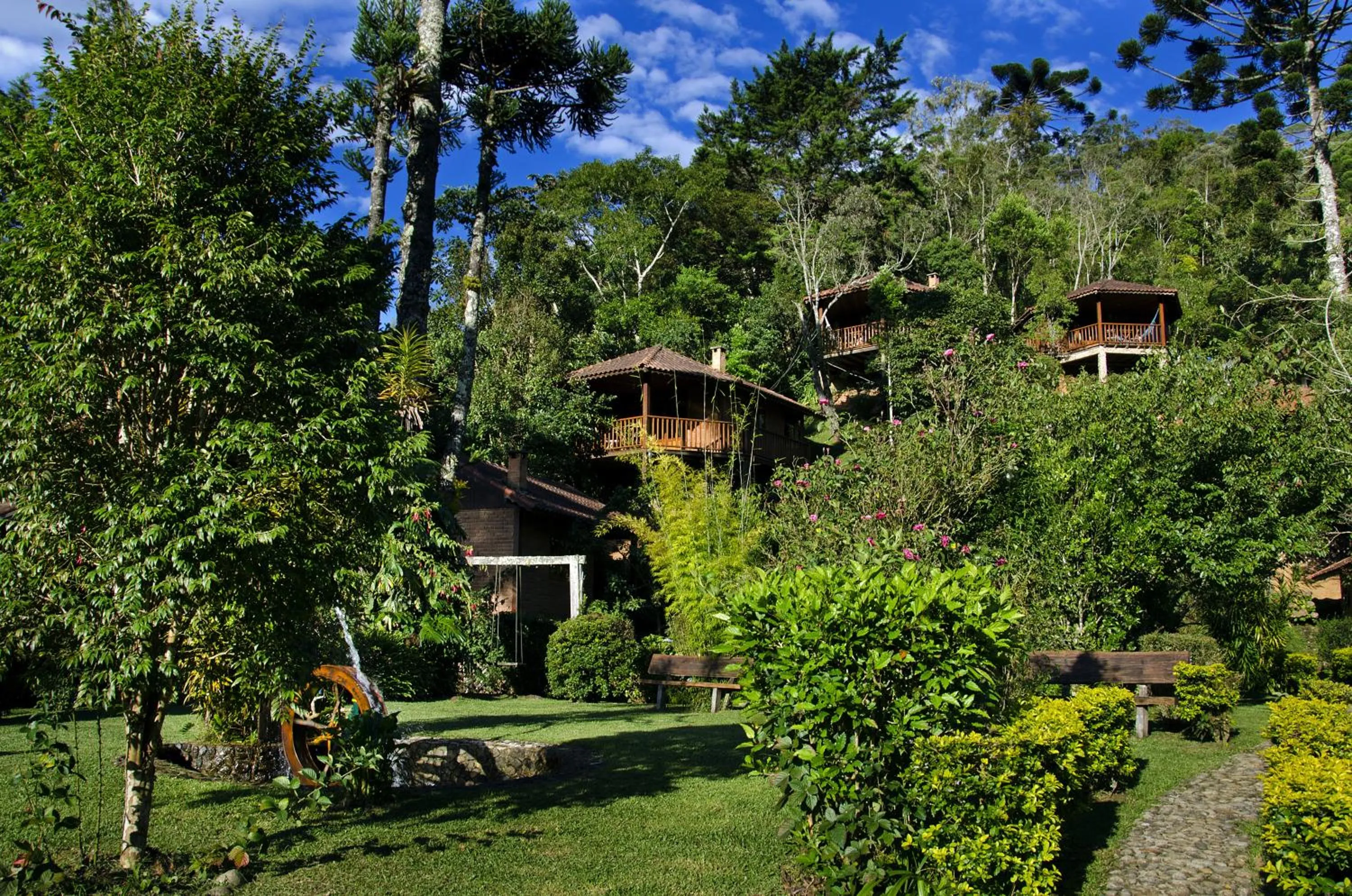 Garden view in Pousada Das Araucárias