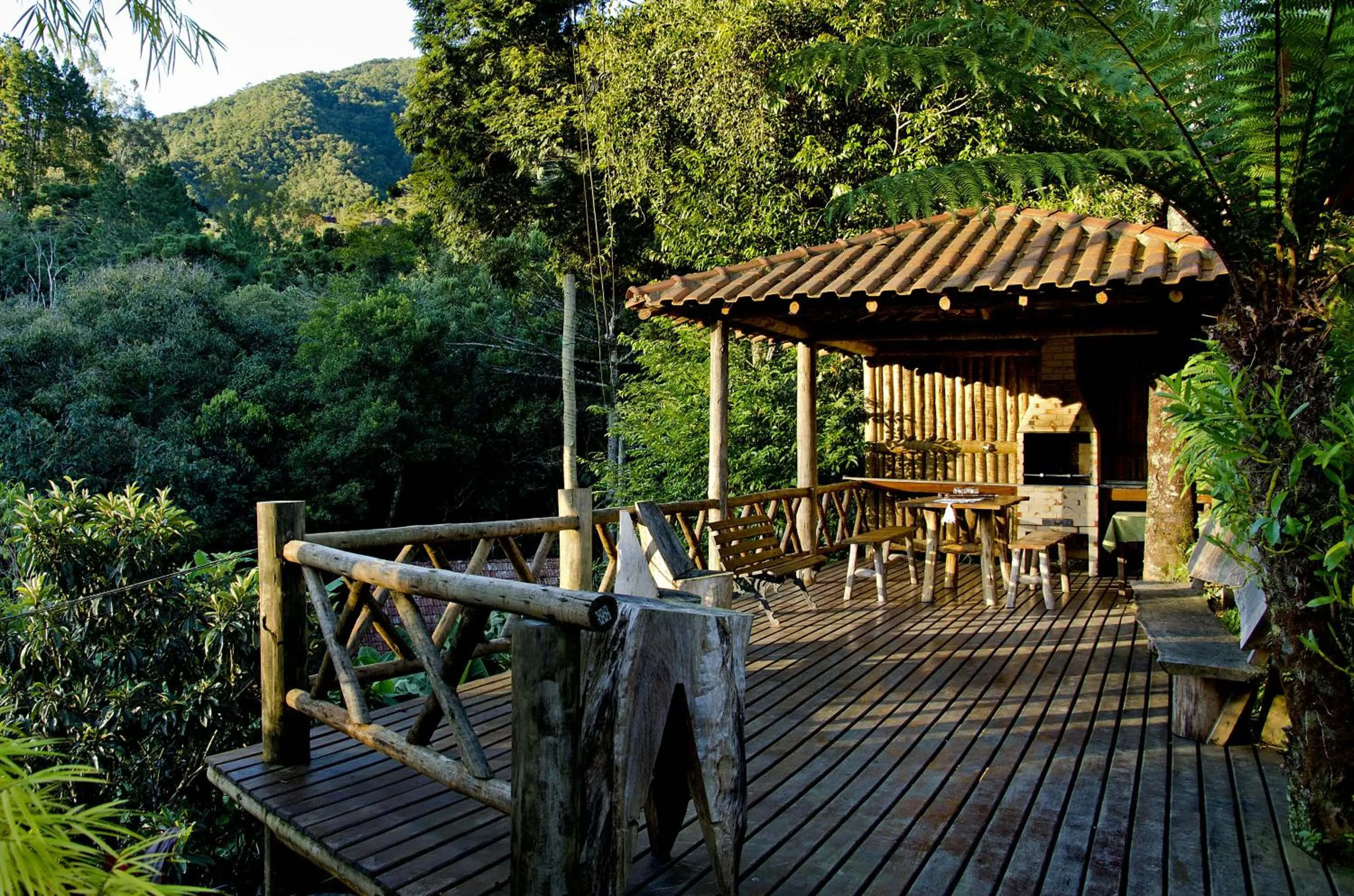 BBQ facilities in Pousada Das Araucárias