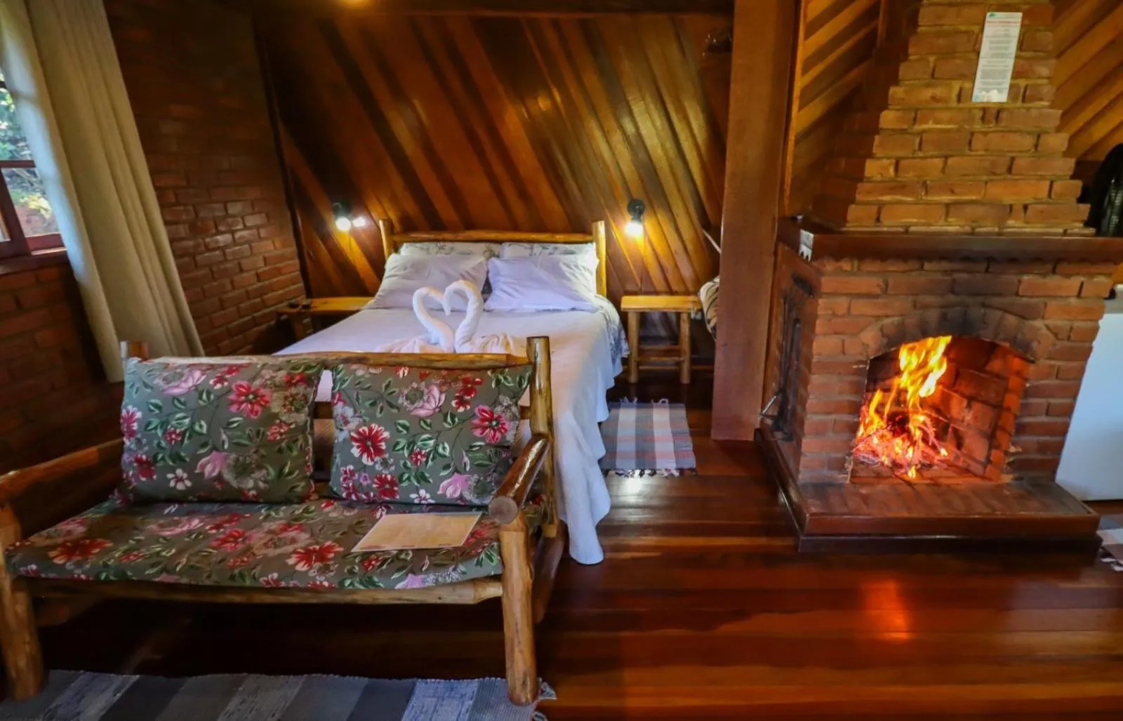 Bed in Pousada Das Araucárias