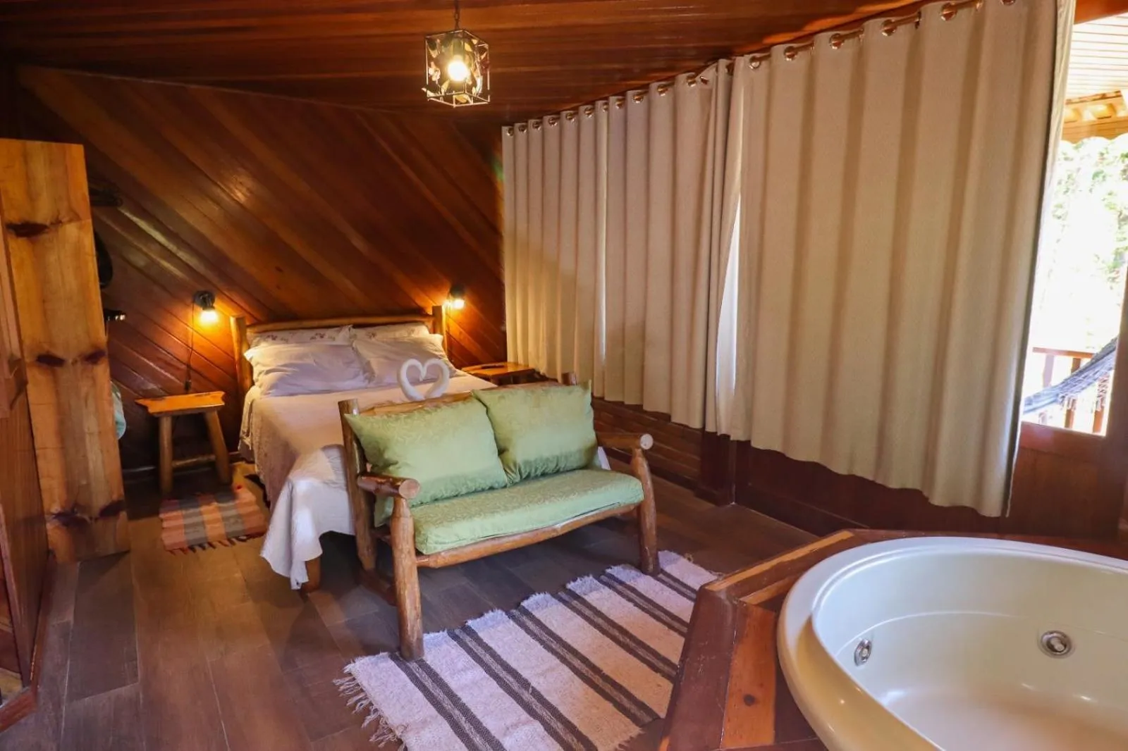 Bed in Pousada Das Araucárias
