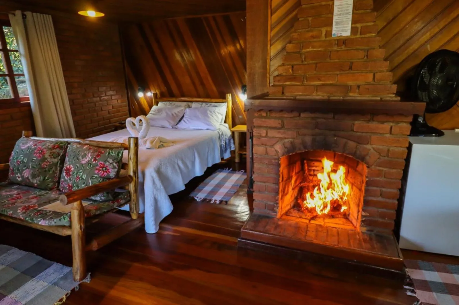 Bed in Pousada Das Araucárias