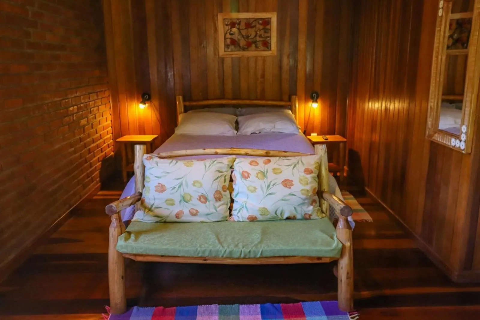 Bed in Pousada Das Araucárias