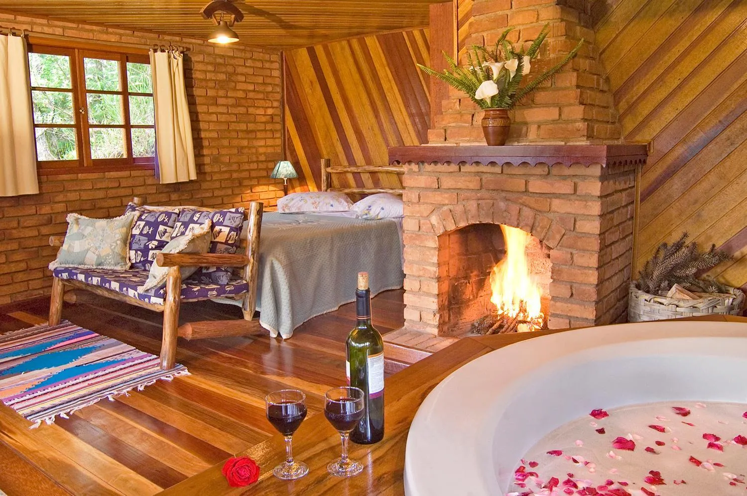 Bed in Pousada Das Araucárias