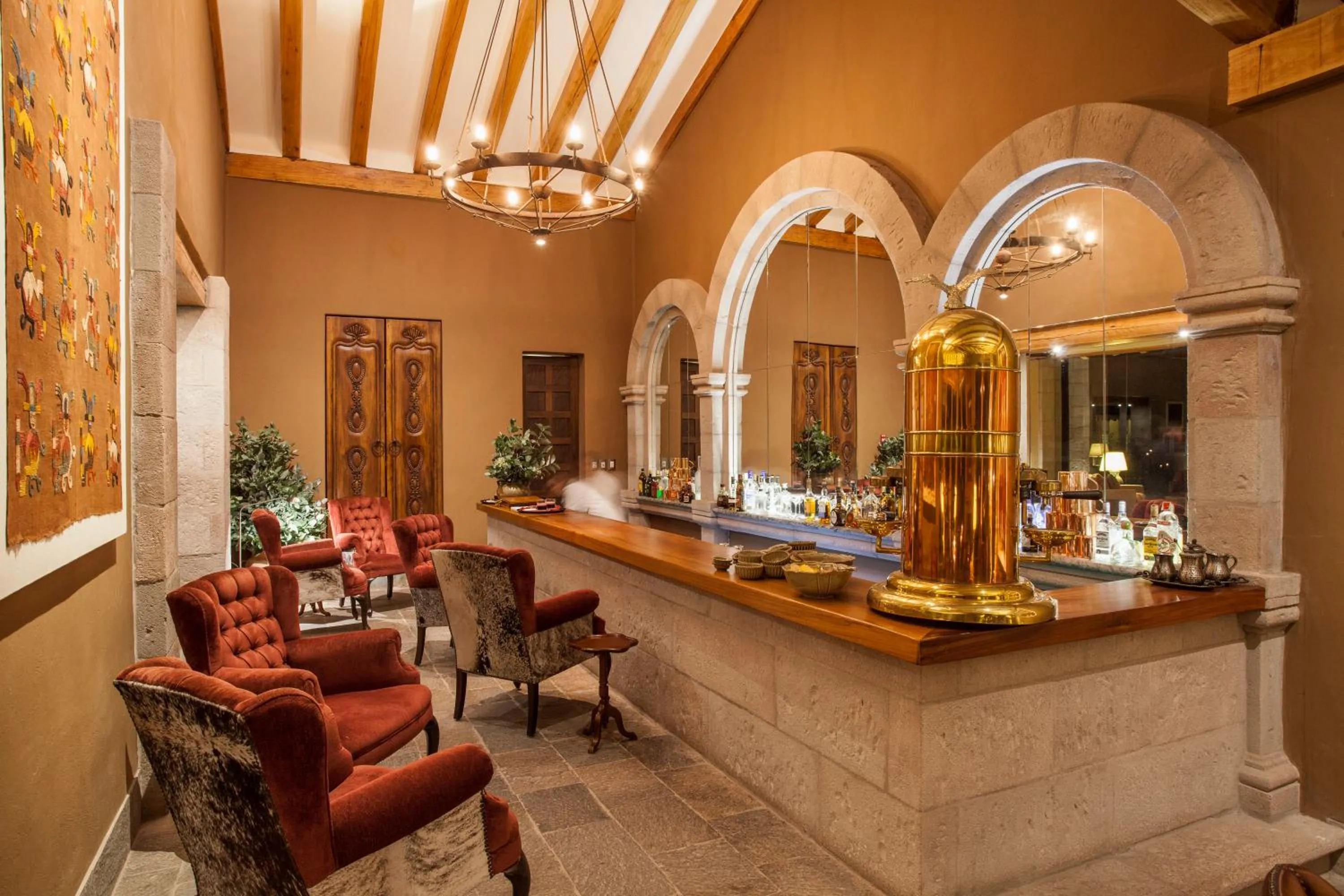 Lounge or bar in Inkaterra Hacienda Urubamba