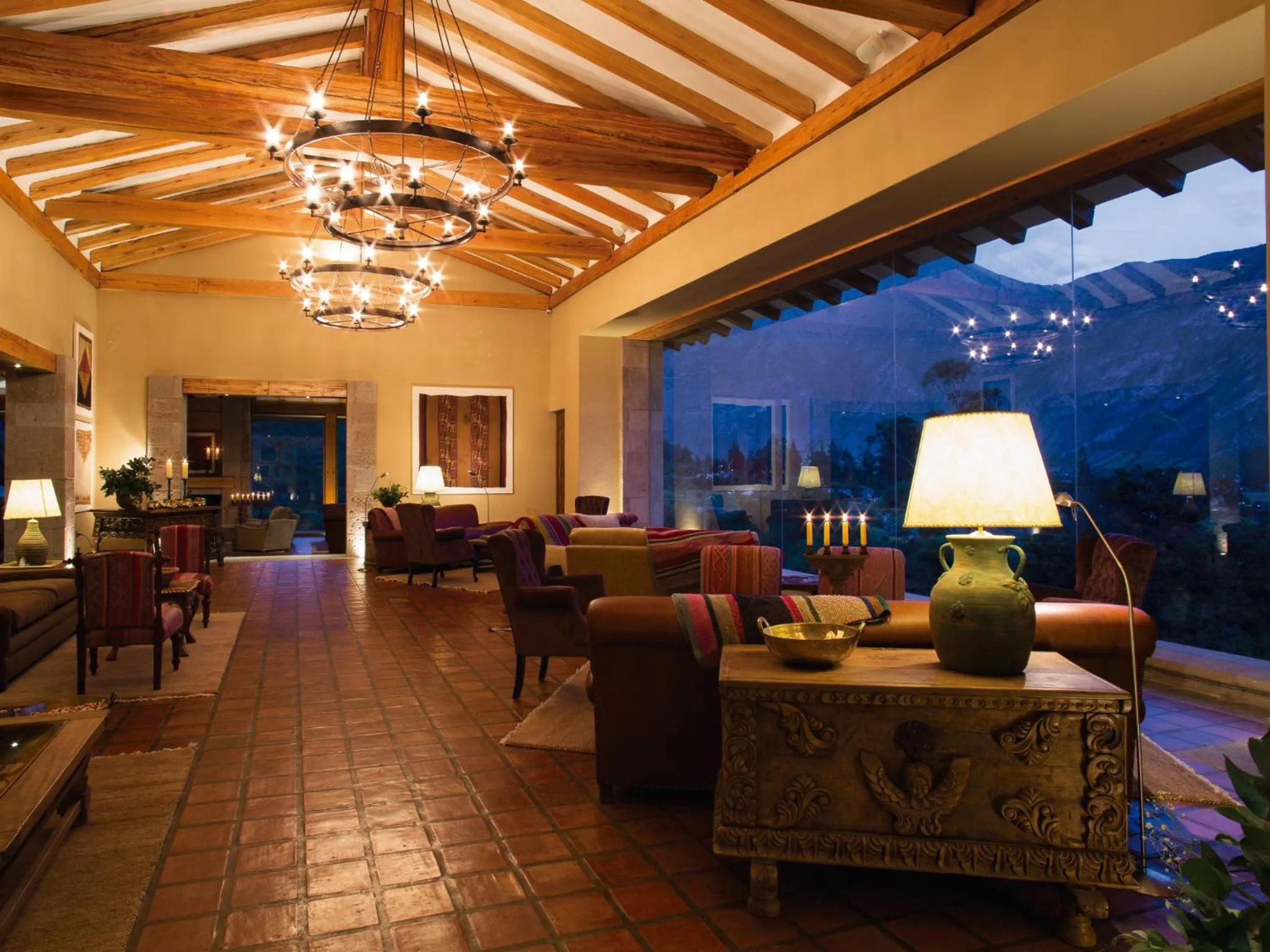 Lobby or reception in Inkaterra Hacienda Urubamba