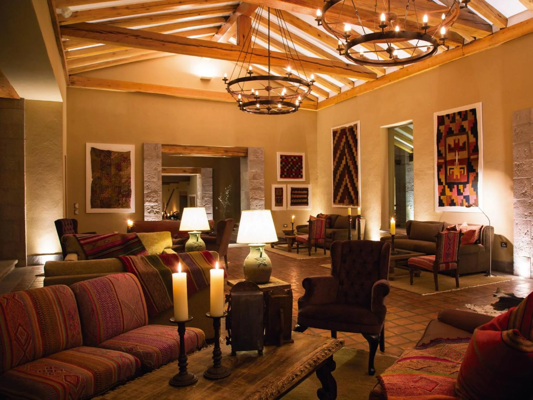 Lobby or reception in Inkaterra Hacienda Urubamba