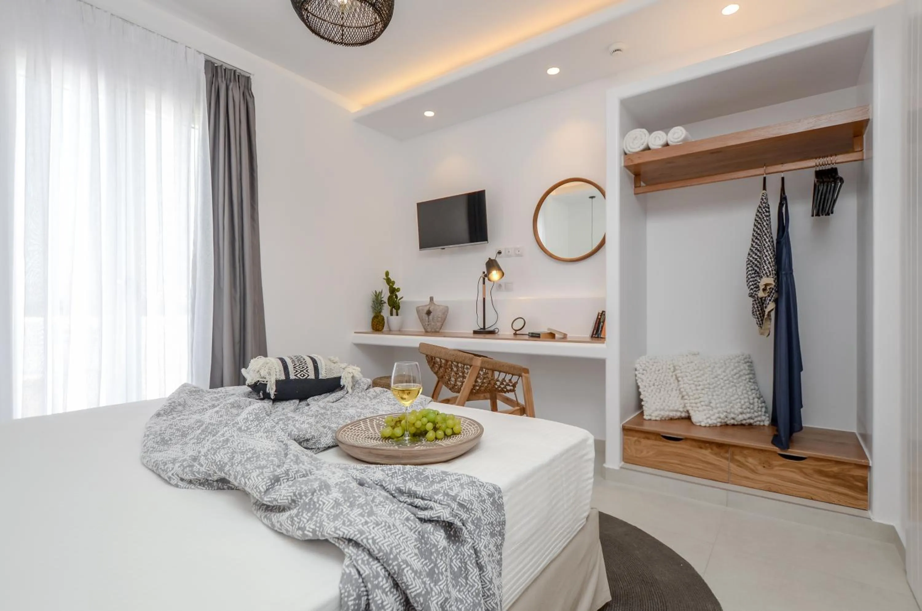 Bedroom, Bed in Sea & Olives Suites Hotel and Villas