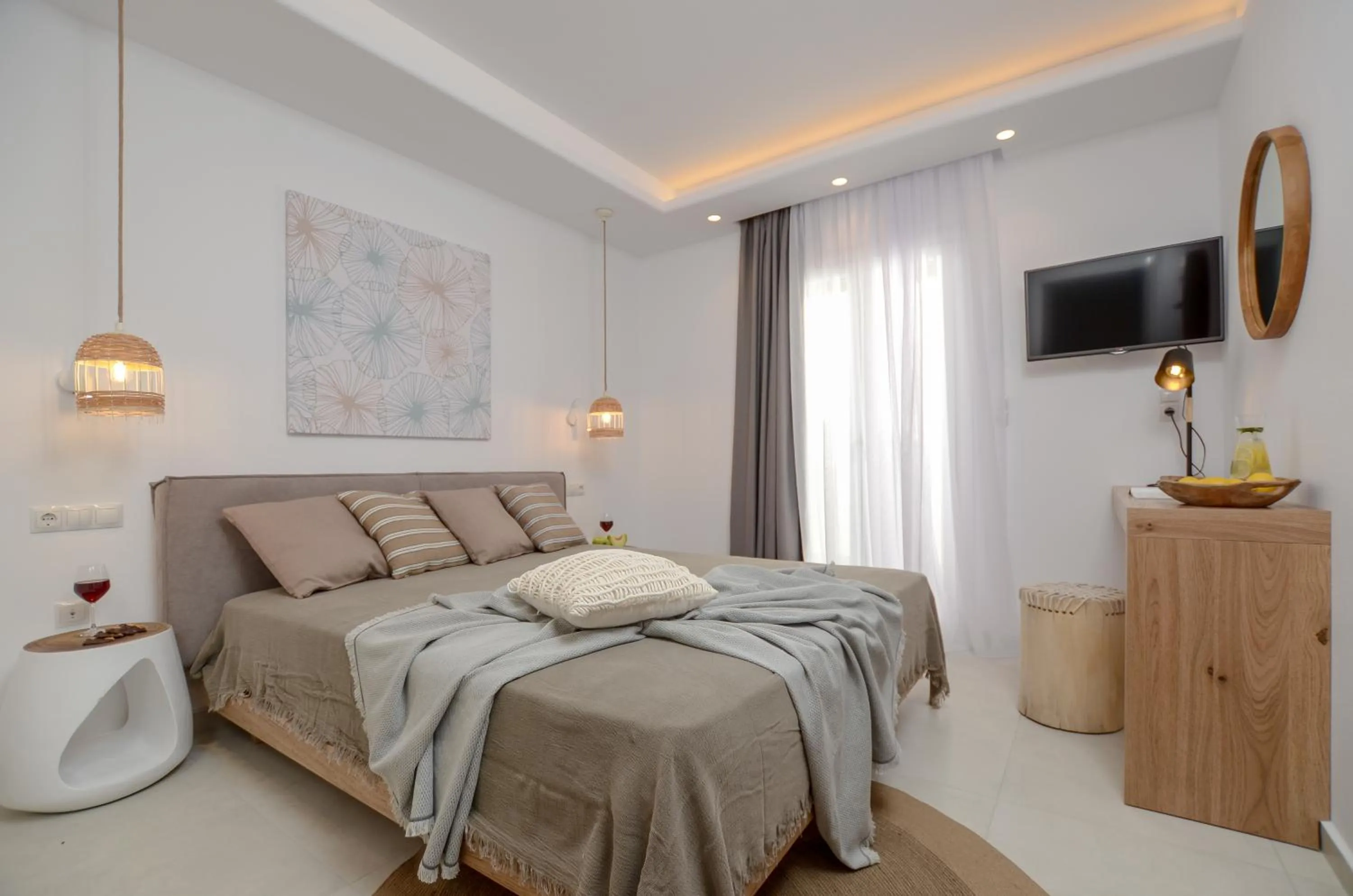 Bedroom, Bed in Sea & Olives Suites Hotel and Villas