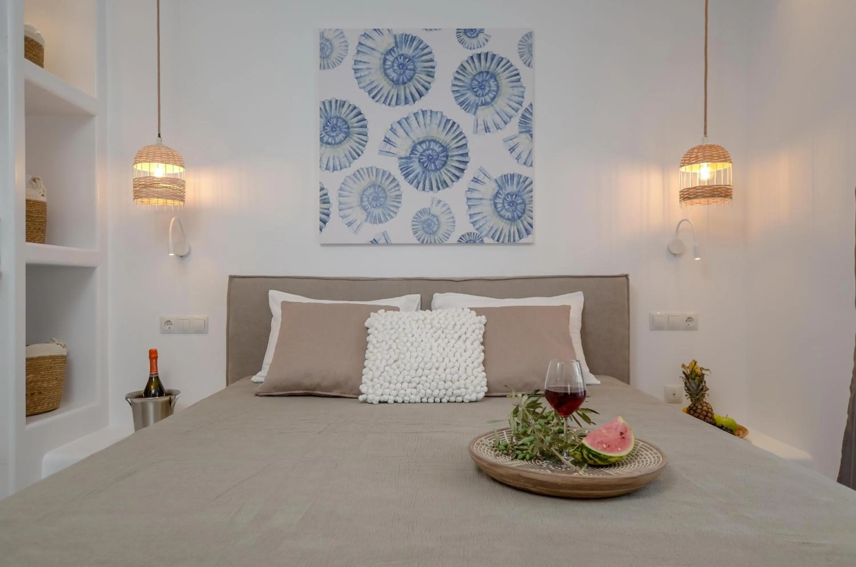 Bedroom, Bed in Sea & Olives Suites Hotel and Villas