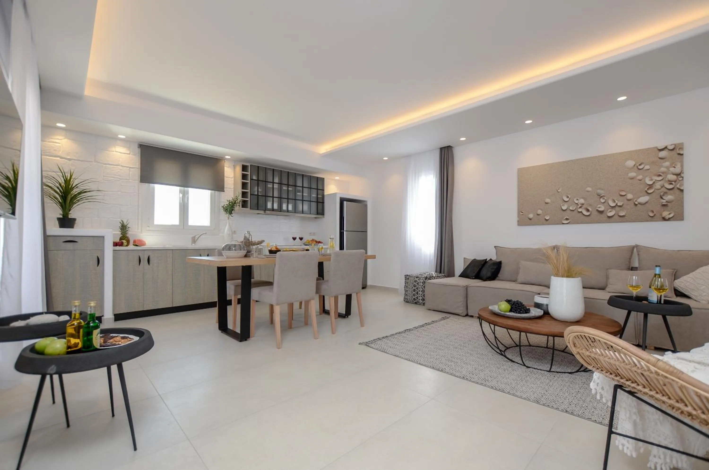 Kitchen or kitchenette in Sea & Olives Suites Hotel and Villas