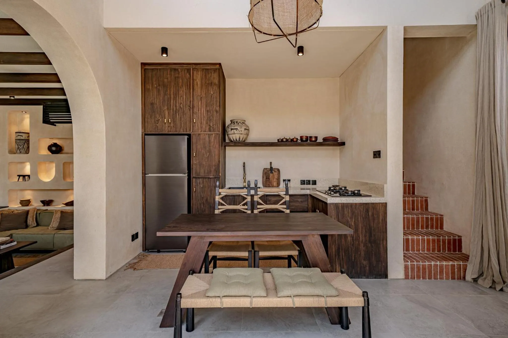 Kitchen or kitchenette in Bedouin House Pererenan