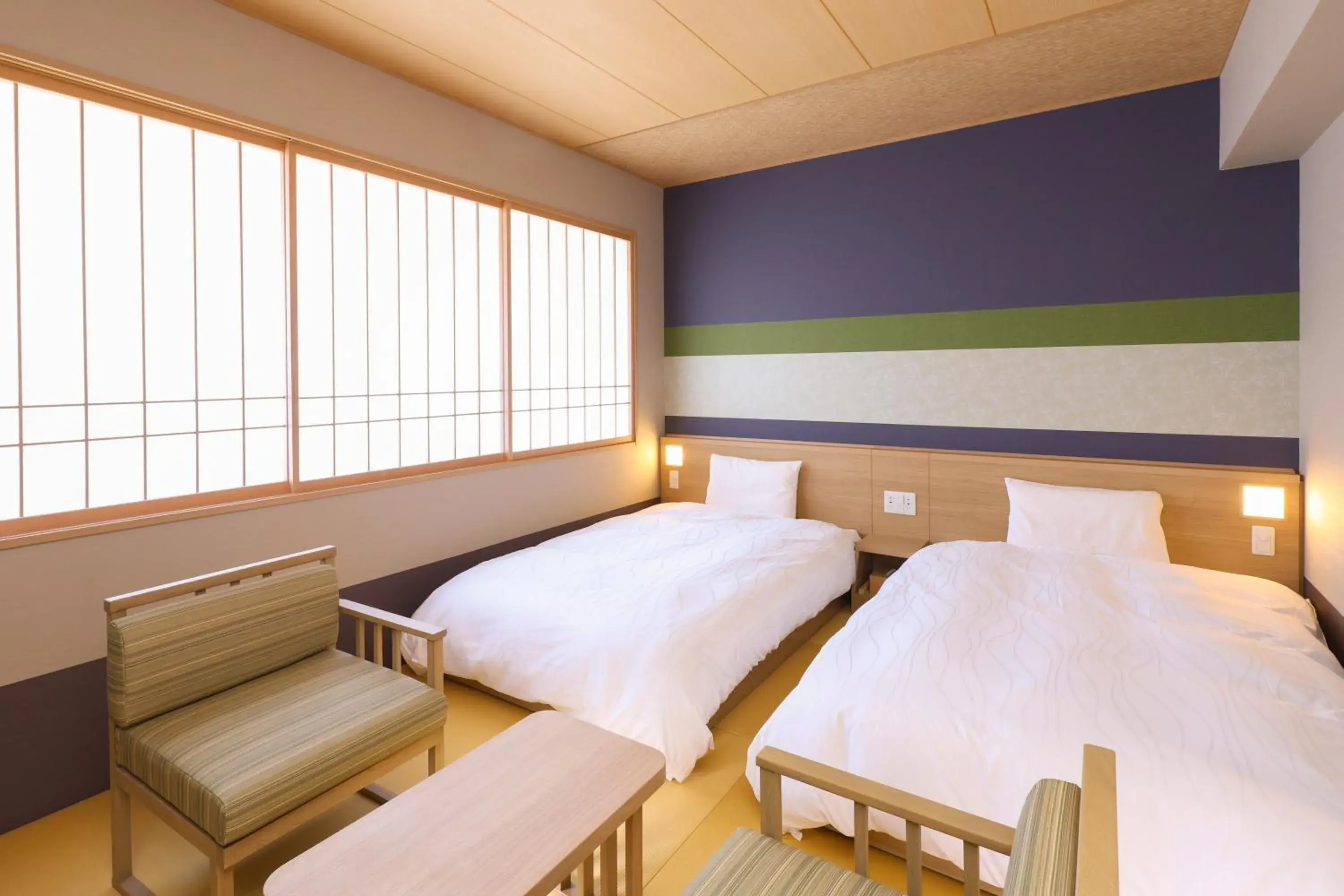 Photo of the whole room, Bed in Natural Hot Spring Higo no Yu Onyado Nono Kumamoto Photo of the whole room, Bed in Natural Hot Spring Higo no Yu Onyado Nono Kumamoto