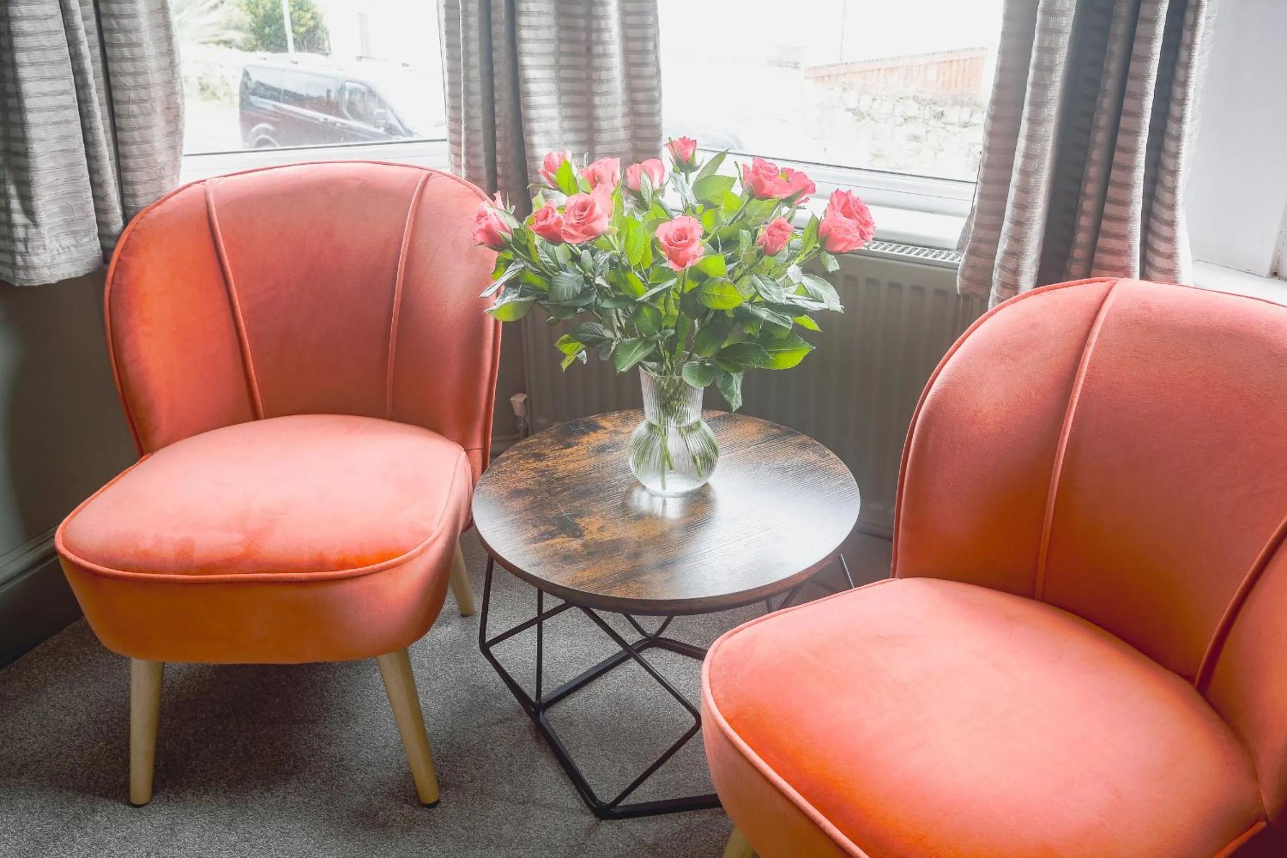 Seating area in Smarties Guest House