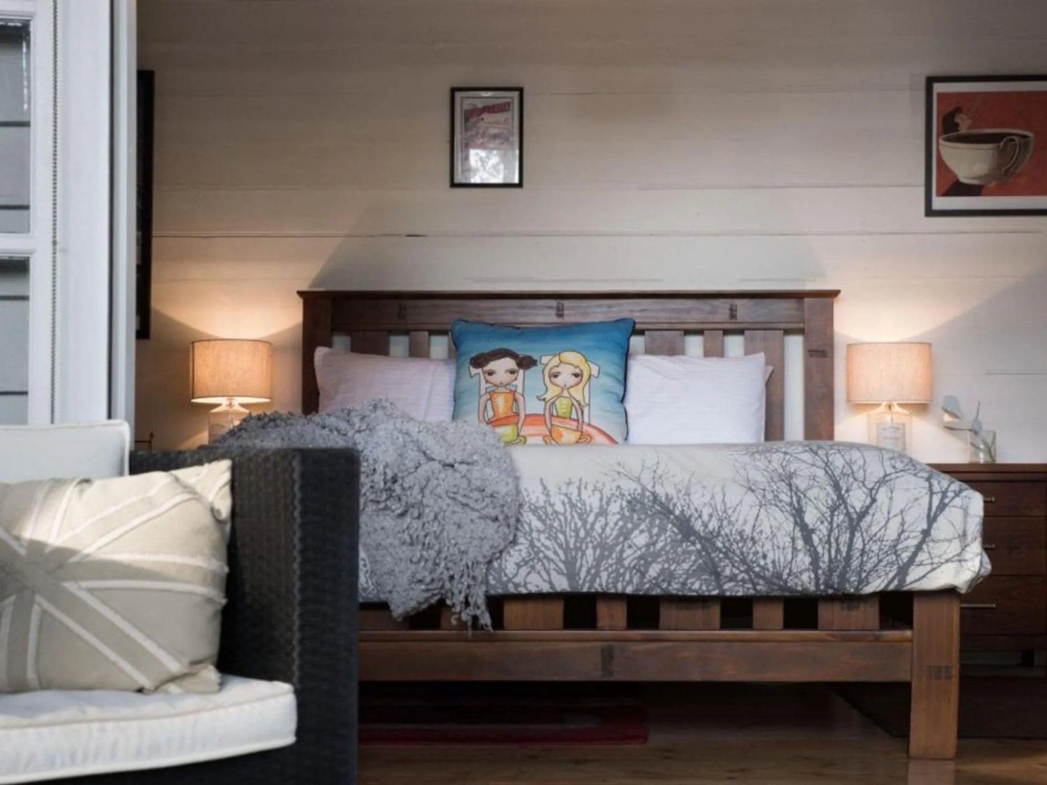 Bedroom, Bed in Viola- cottage retreat in Hepburn Springs