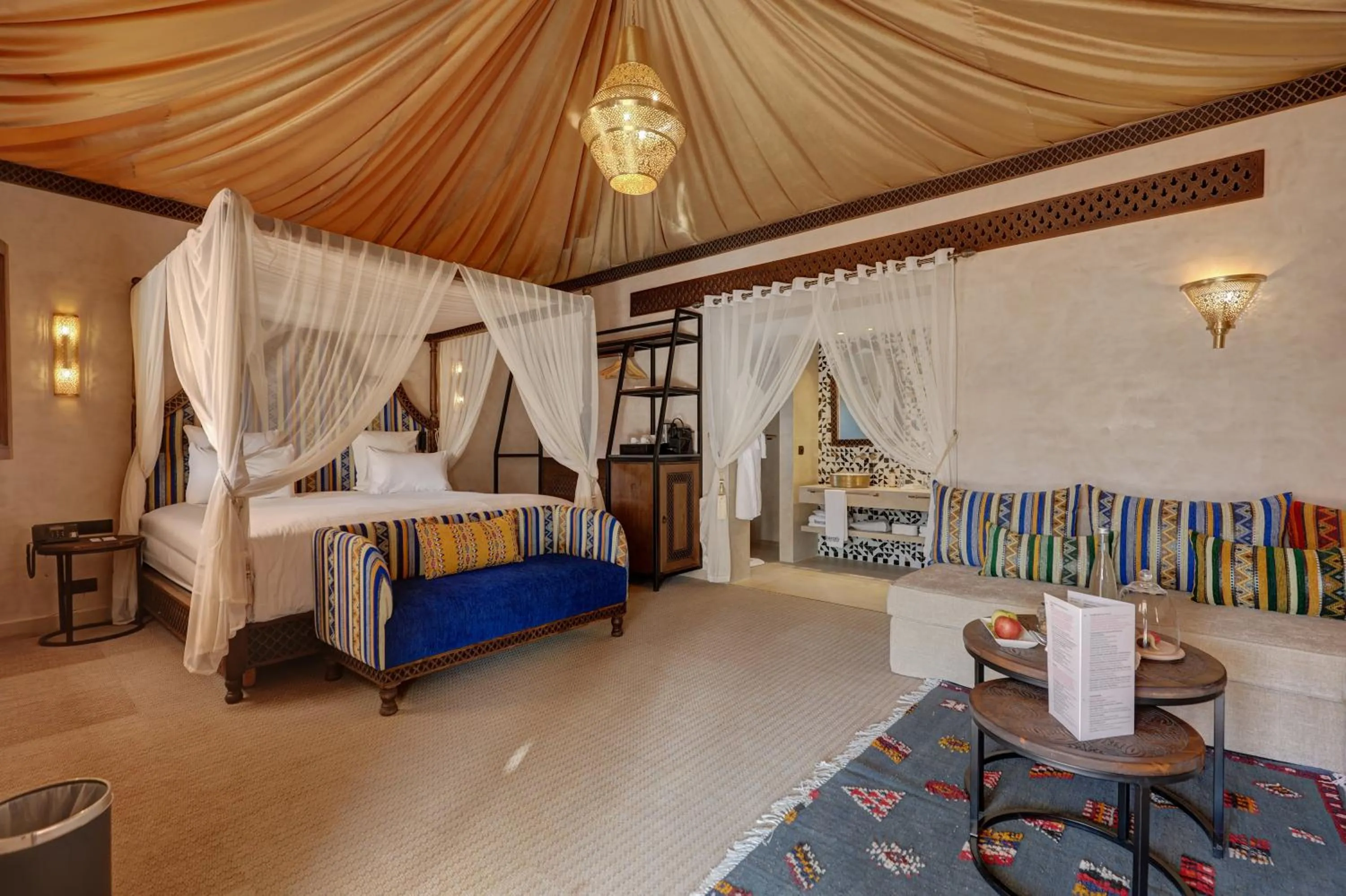 Bedroom, Bed in Palmeraie Oasis Camp - A member of Barcelo Hotel Group