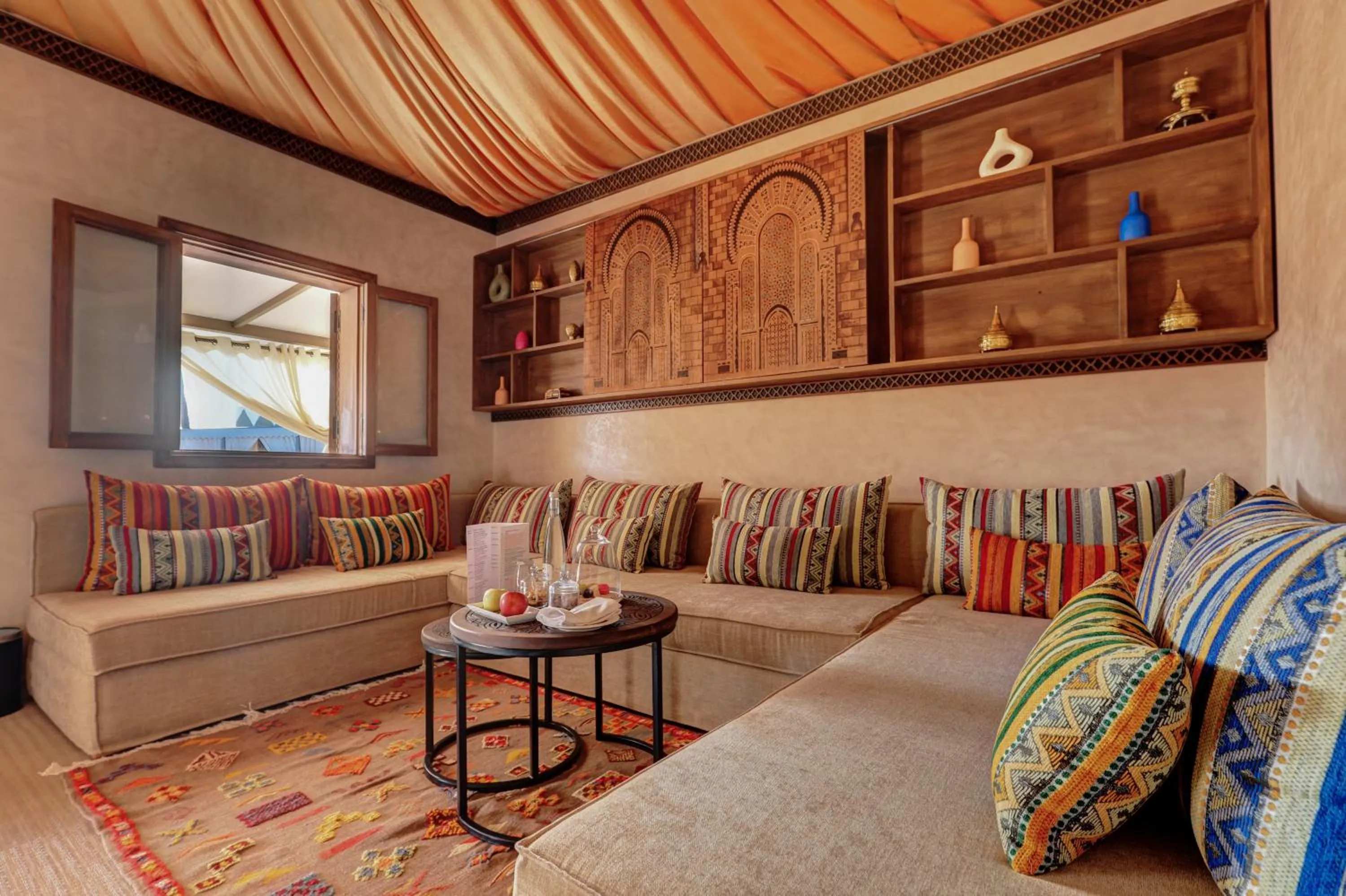 Living room in Palmeraie Oasis Camp - A member of Barcelo Hotel Group