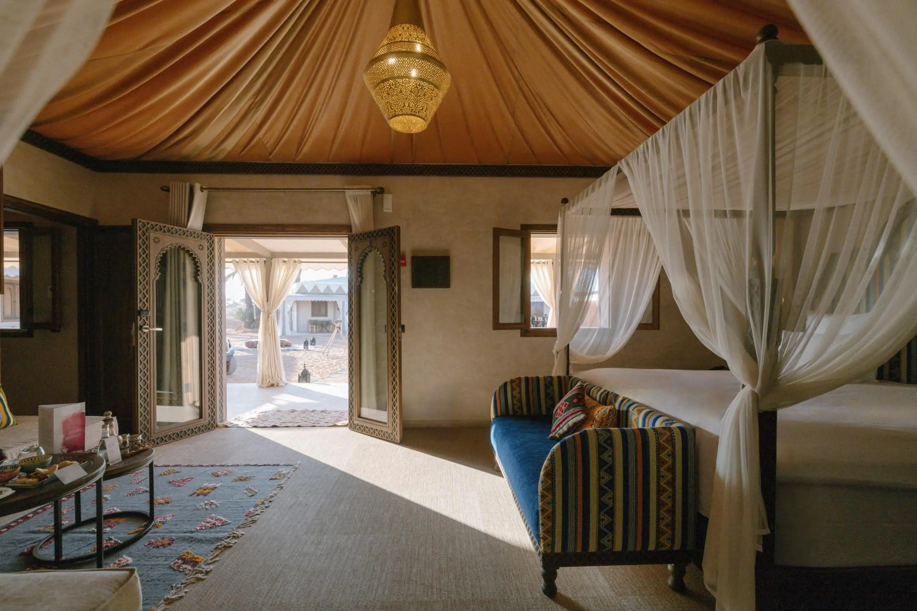 Bedroom, Bed in Palmeraie Oasis Camp - A member of Barcelo Hotel Group