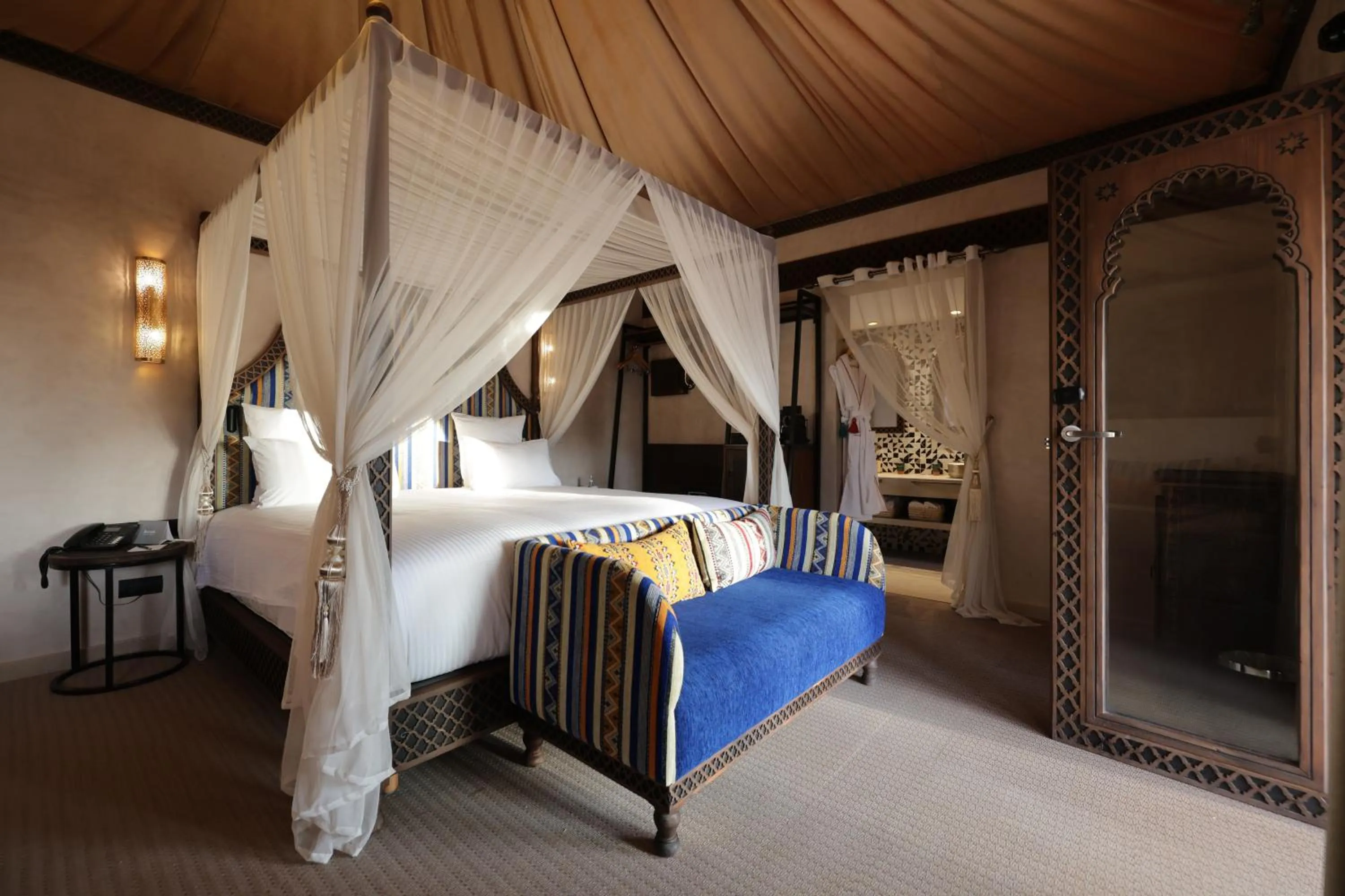 Bedroom, Bed in Palmeraie Oasis Camp - A member of Barcelo Hotel Group
