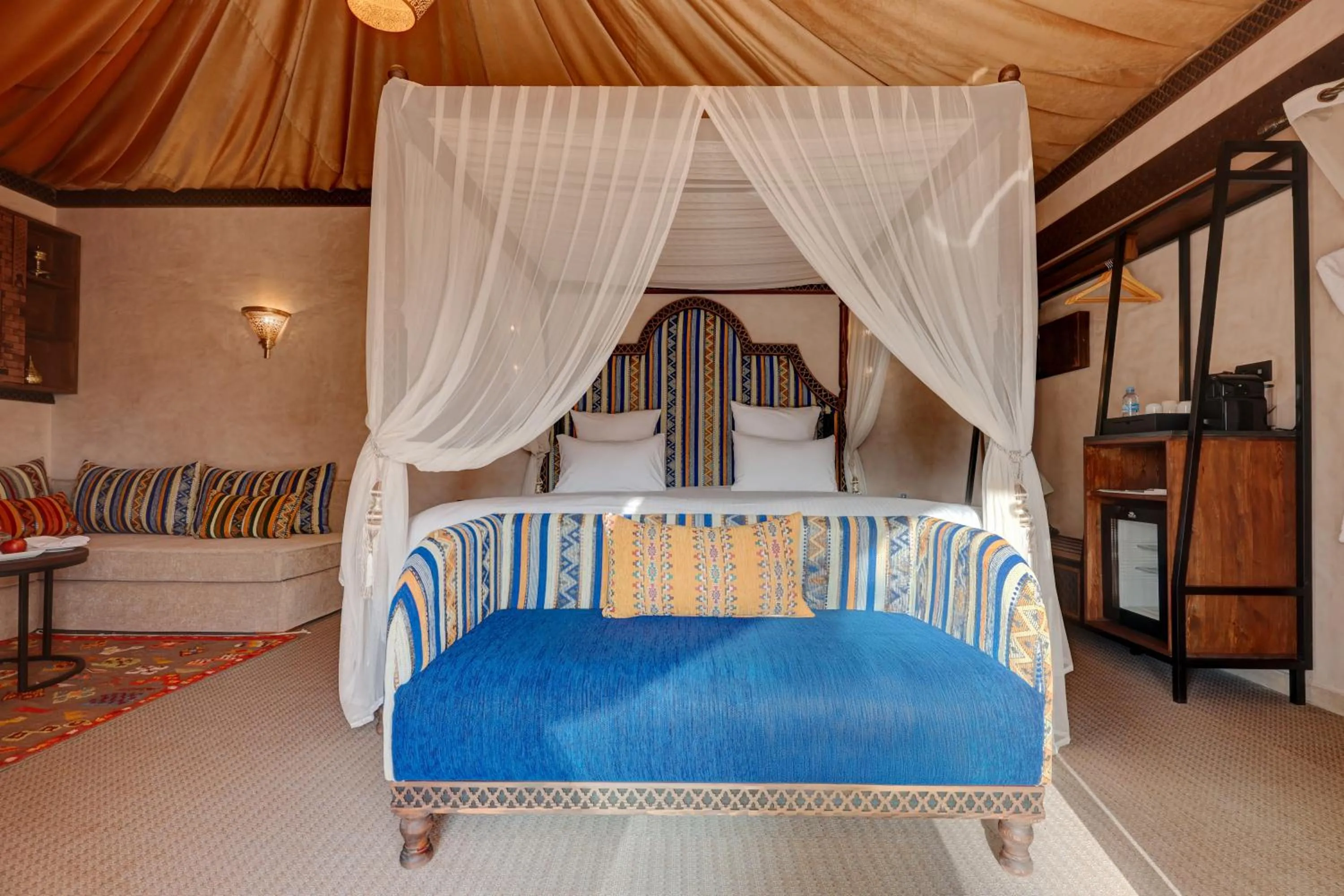 Bedroom, Bed in Palmeraie Oasis Camp - A member of Barcelo Hotel Group