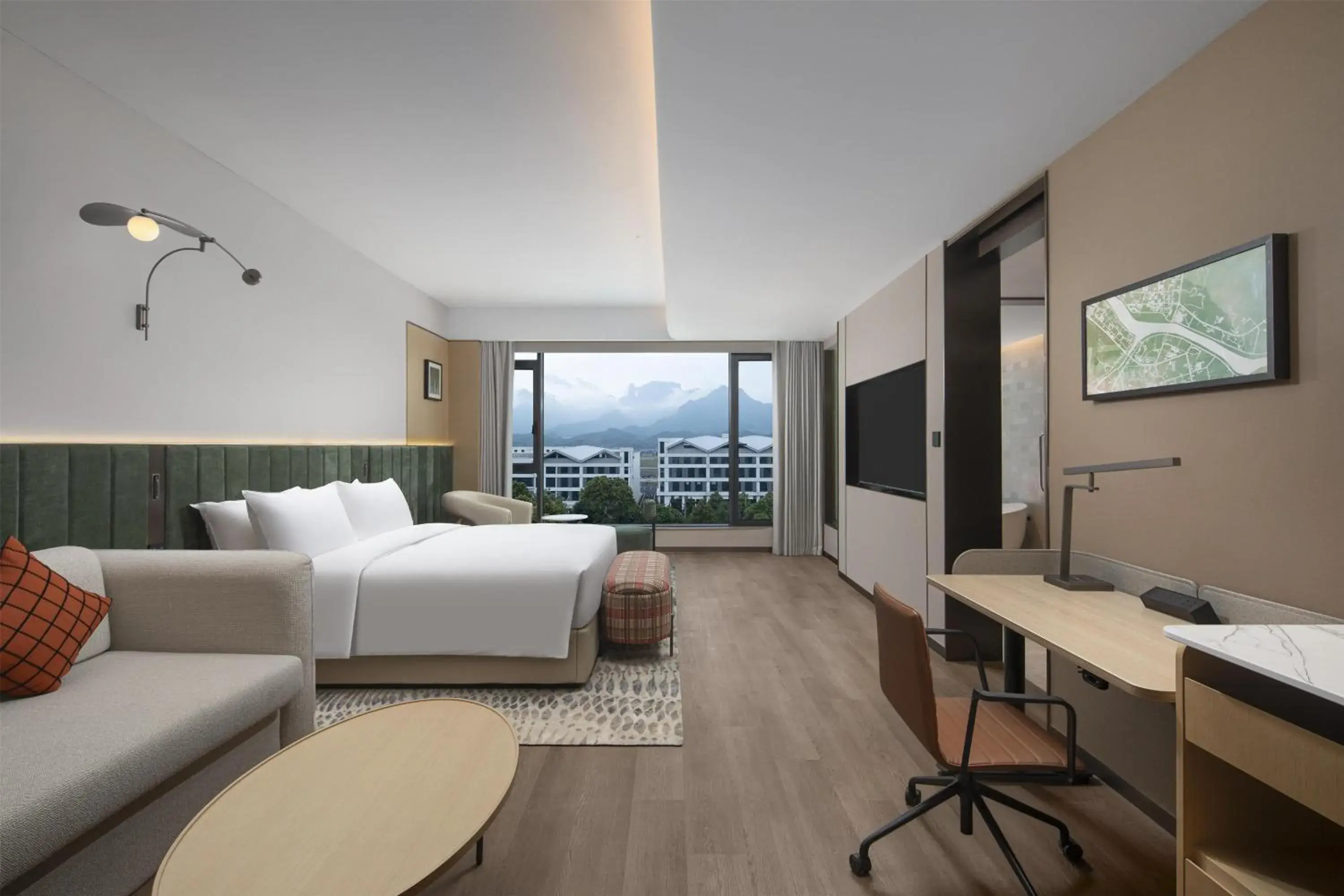 Deluxe King Room with Mountain View in Hilton Garden Inn Zhangjiajie Tianmen Mountain Deluxe King Room with Mountain View in Hilton Garden Inn Zhangjiajie Tianmen Mountain