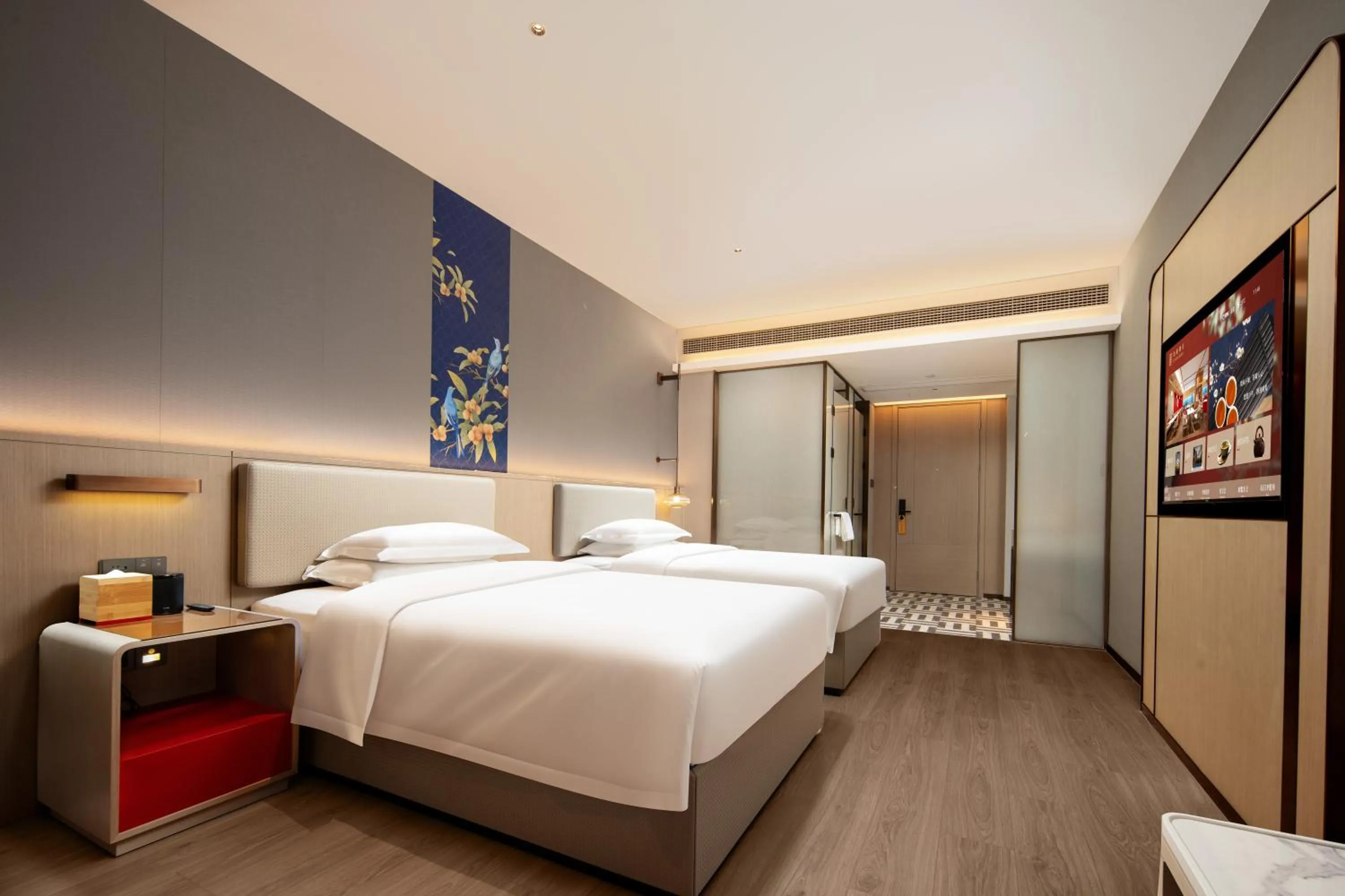 Photo of the whole room, Bed in Echeng Hotel Chengdu Chunxi Road Taikoo Li