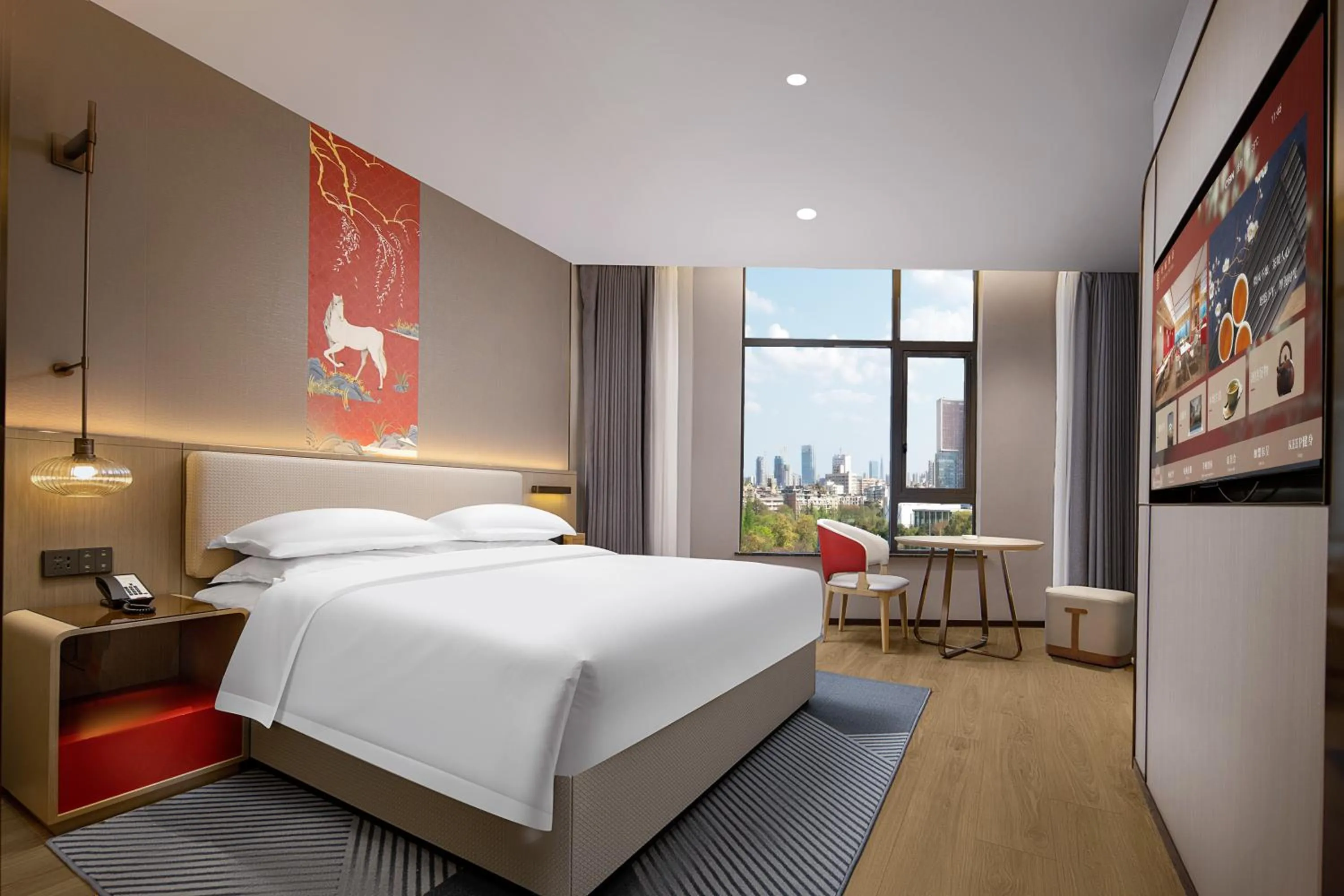 Bed in Echeng Hotel Chengdu Chunxi Road Taikoo Li