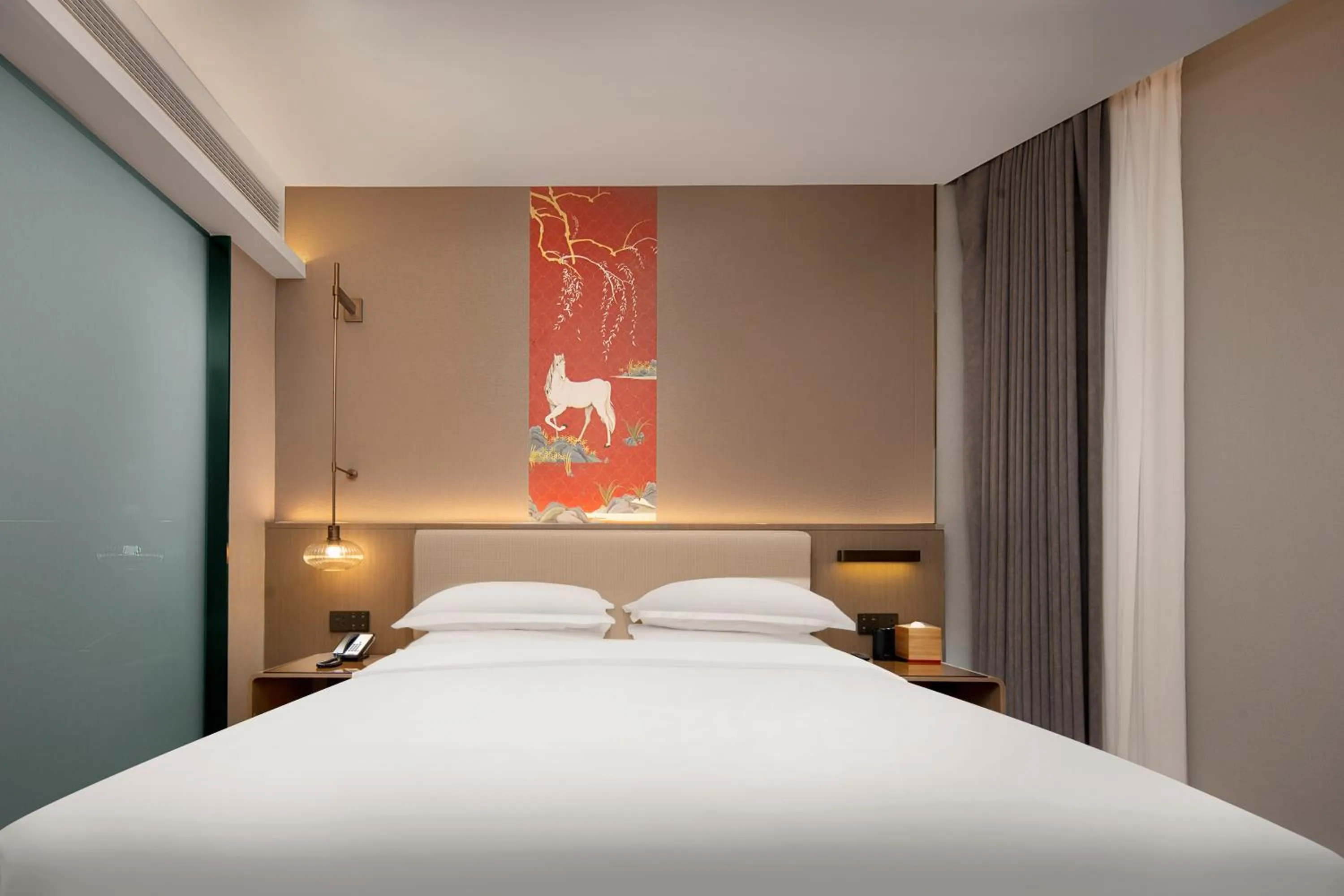 Bed in Echeng Hotel Chengdu Chunxi Road Taikoo Li