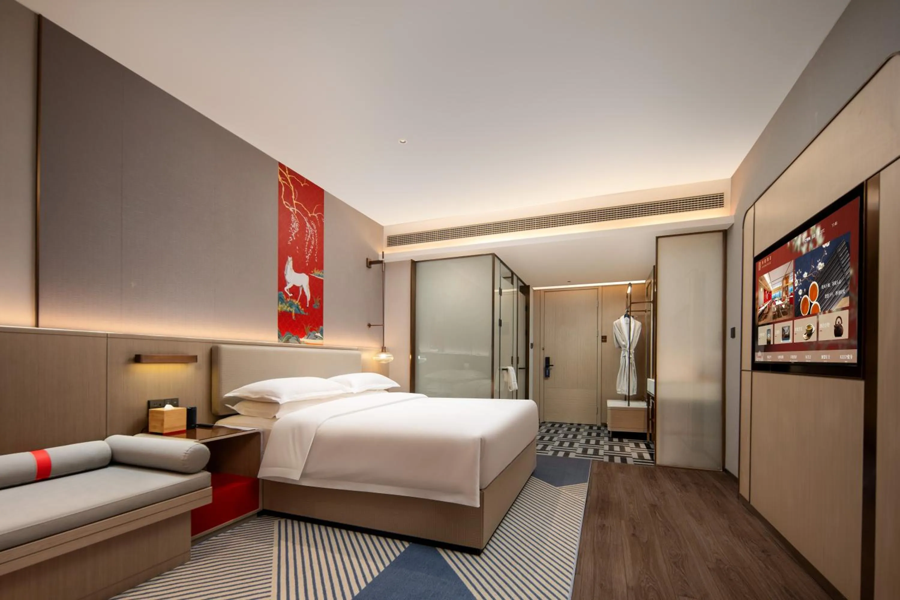 Bed in Echeng Hotel Chengdu Chunxi Road Taikoo Li