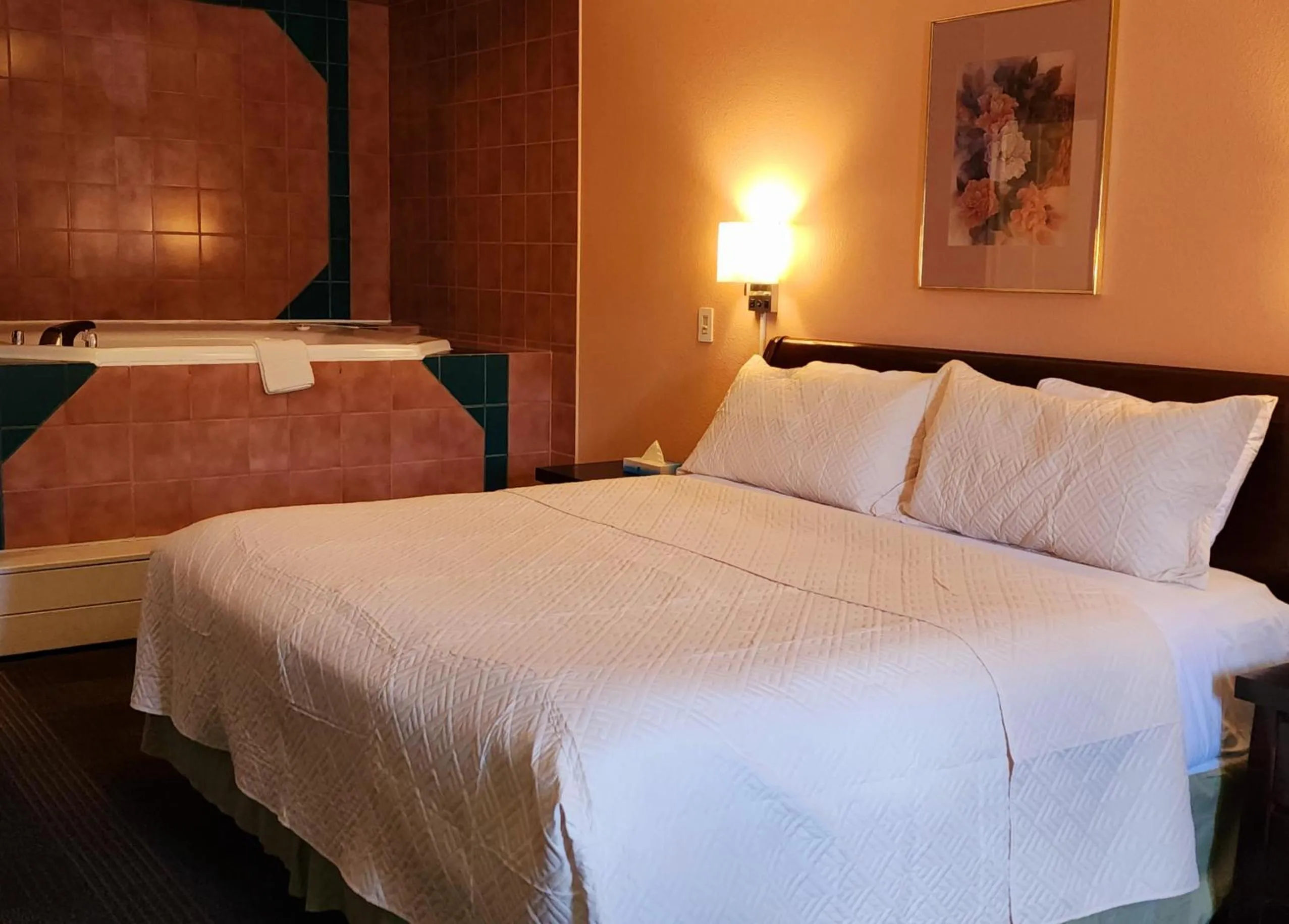 Bed in Silver Saddle Motel