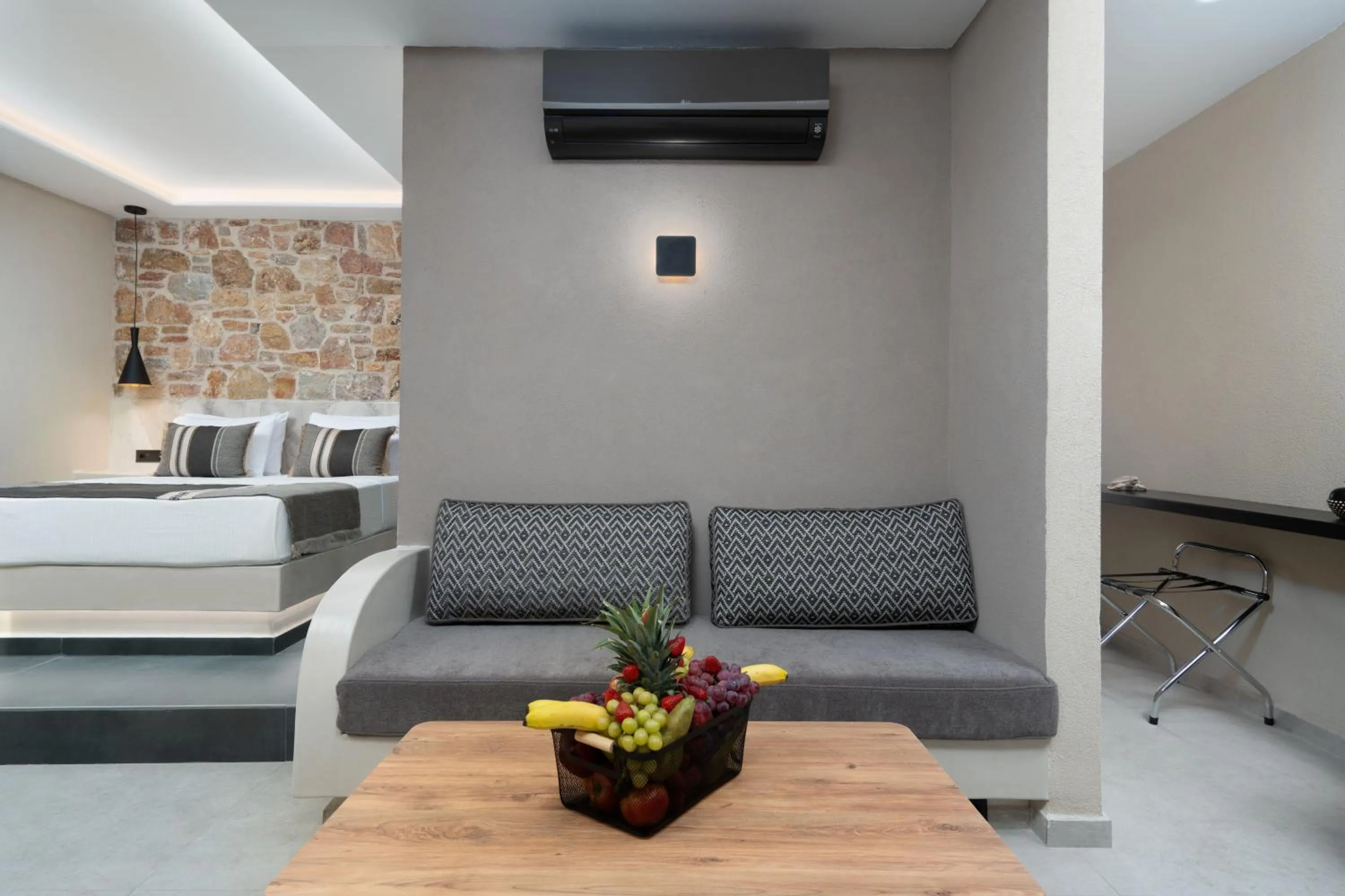 Living room in Illusion Suites