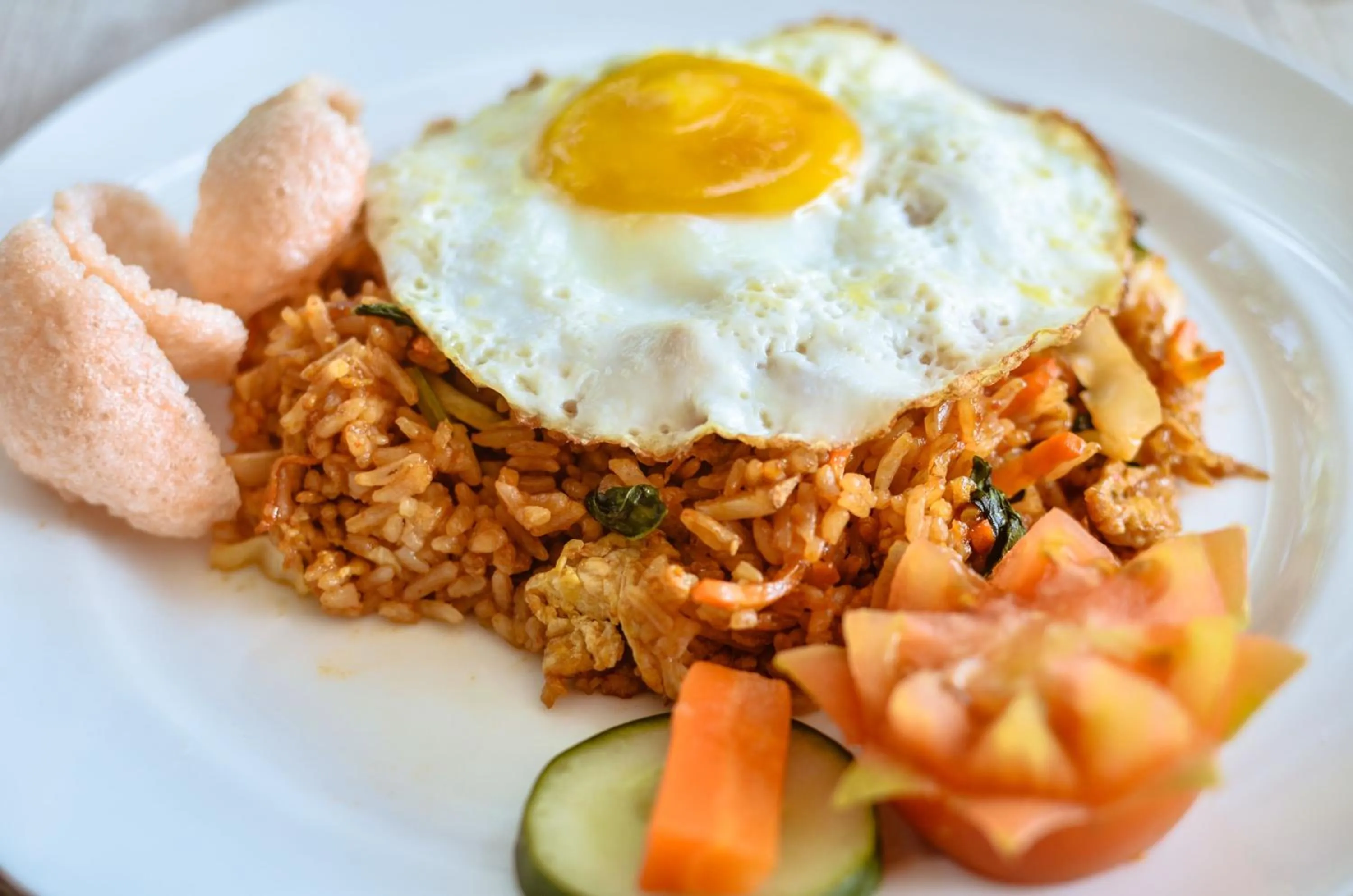 Asian breakfast in Palm Garden Bali