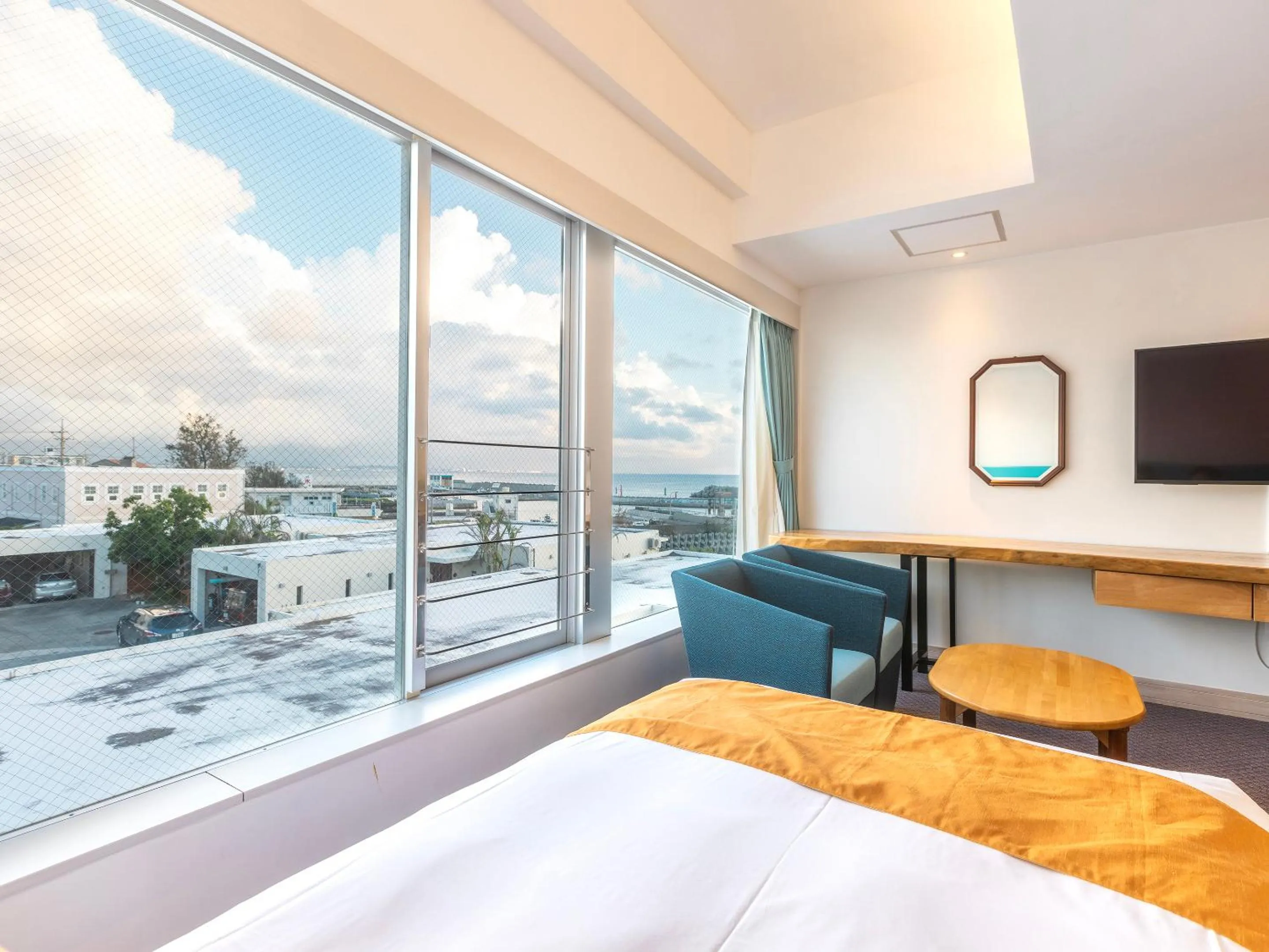 Bed in Umi No Terrace Yomitan Toya