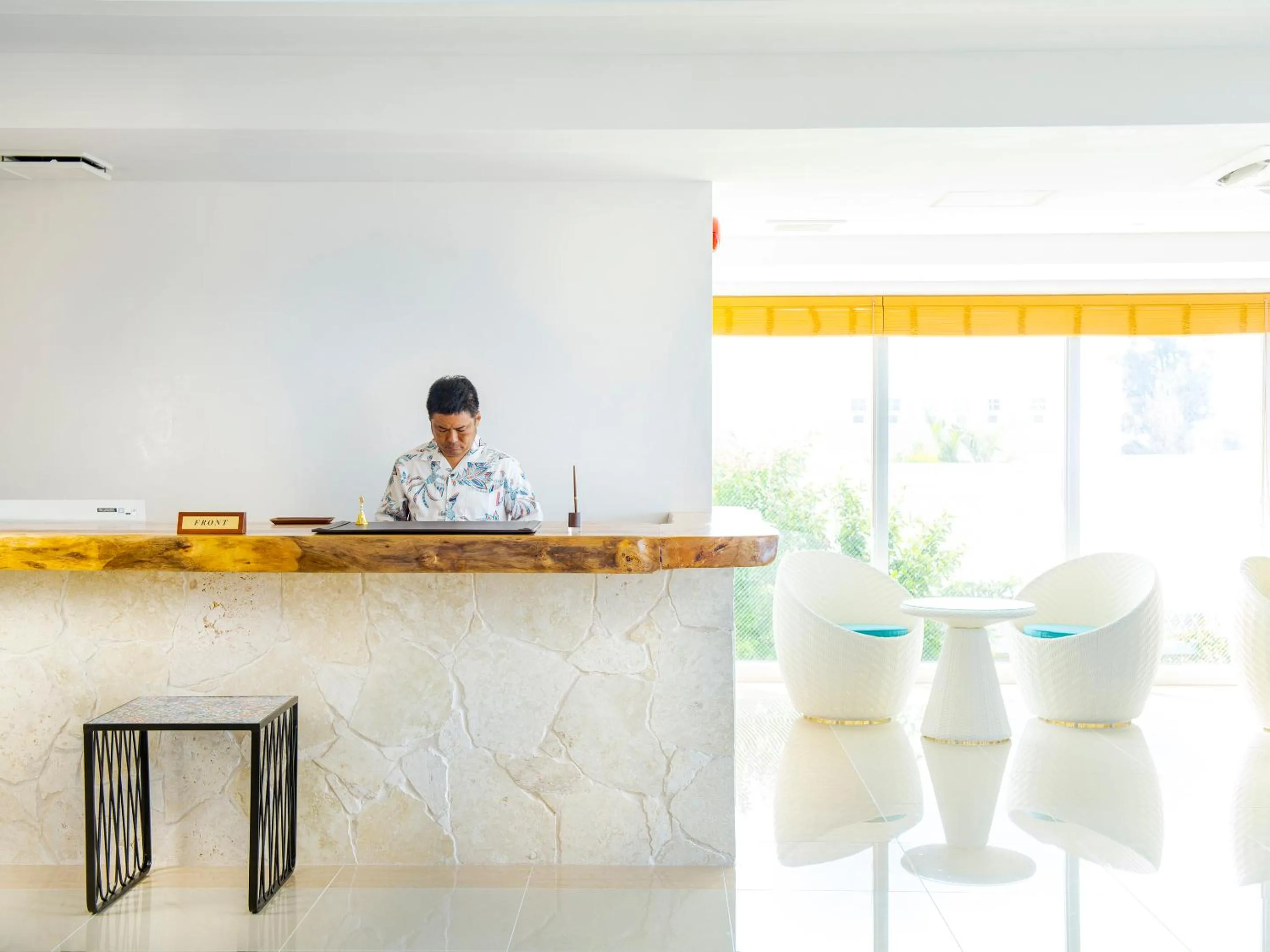 Lobby or reception in Umi No Terrace Yomitan Toya