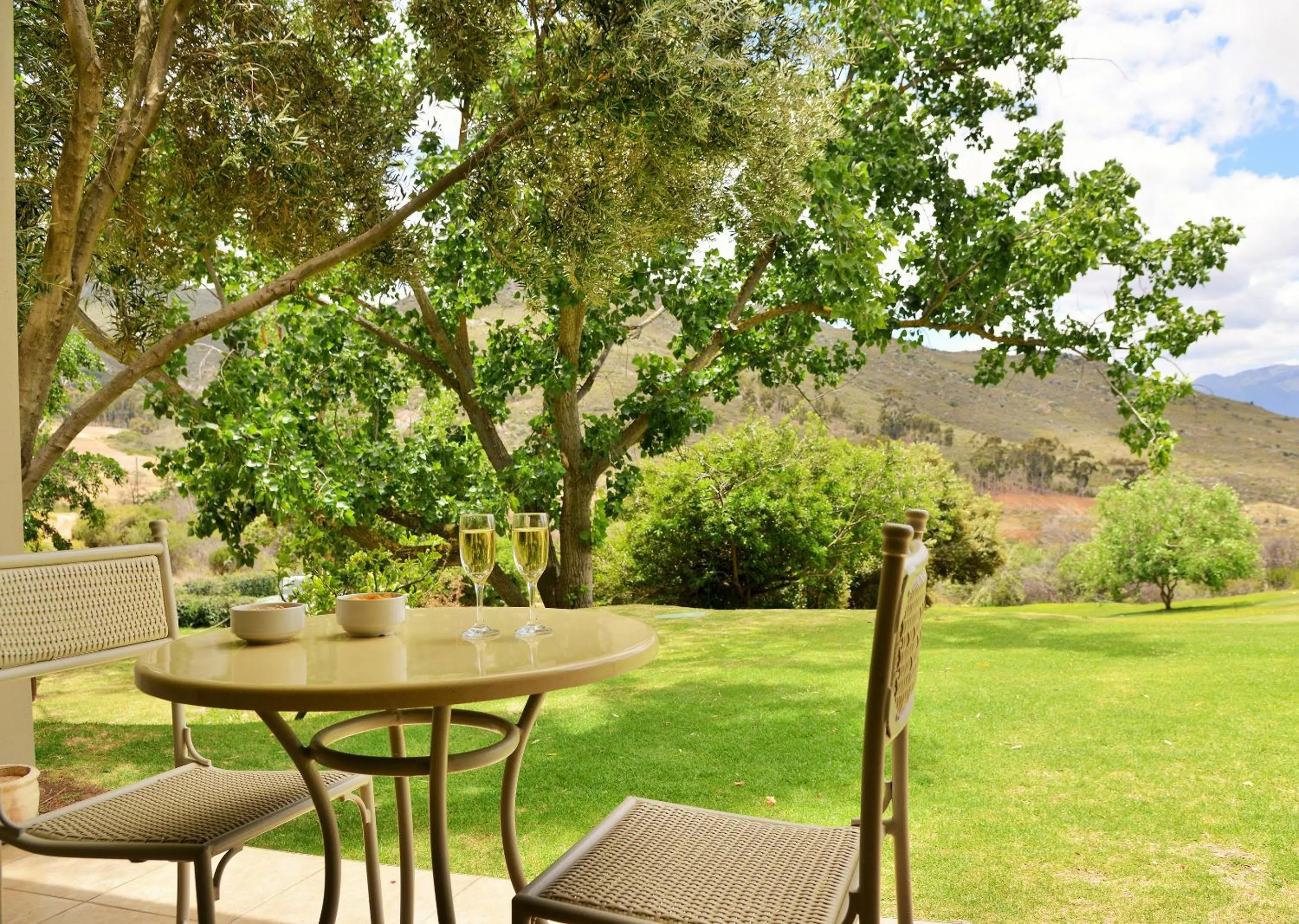 Patio in Piekenierskloof Mountain Resort by Dream Resorts