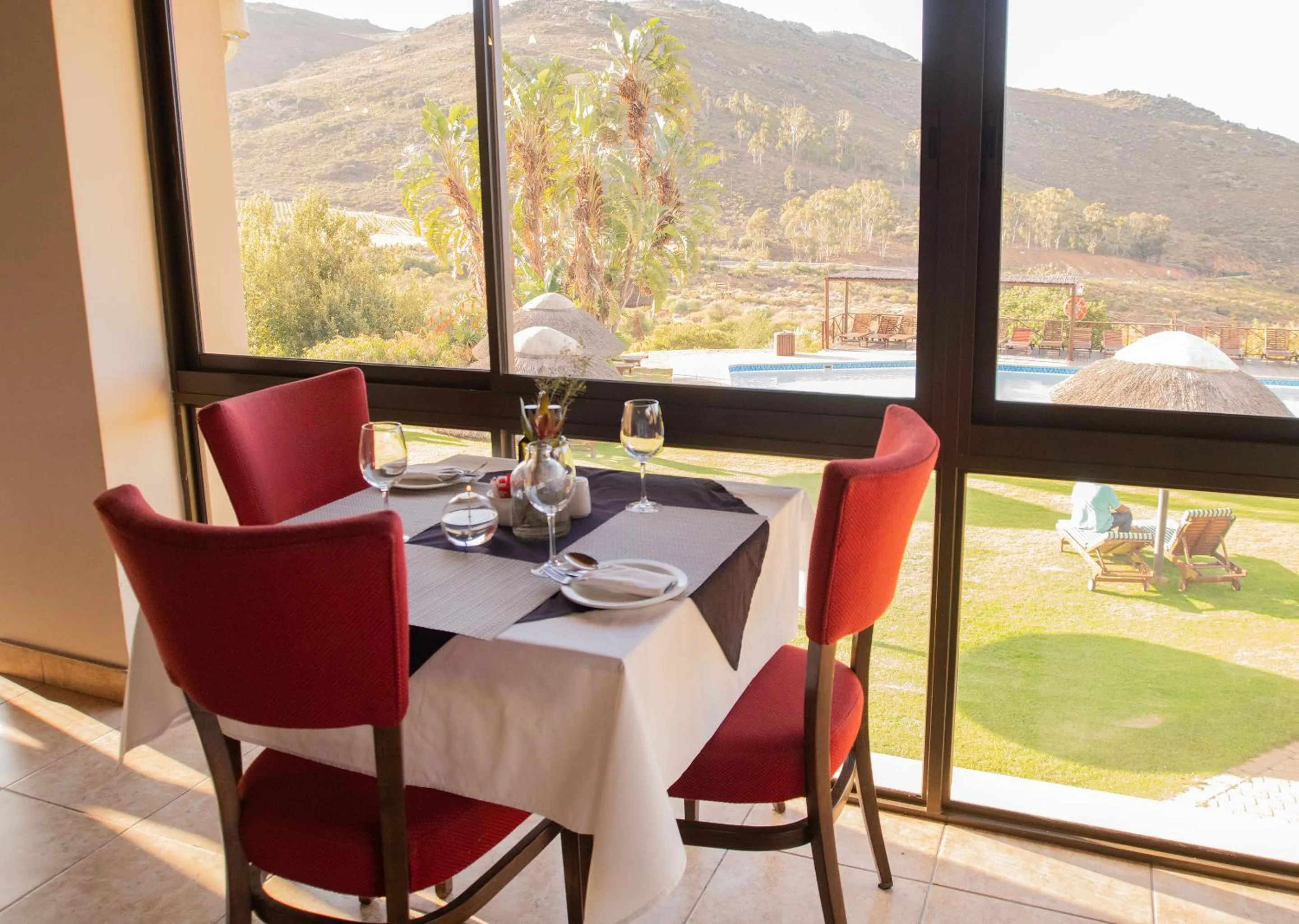 Patio in Piekenierskloof Mountain Resort by Dream Resorts