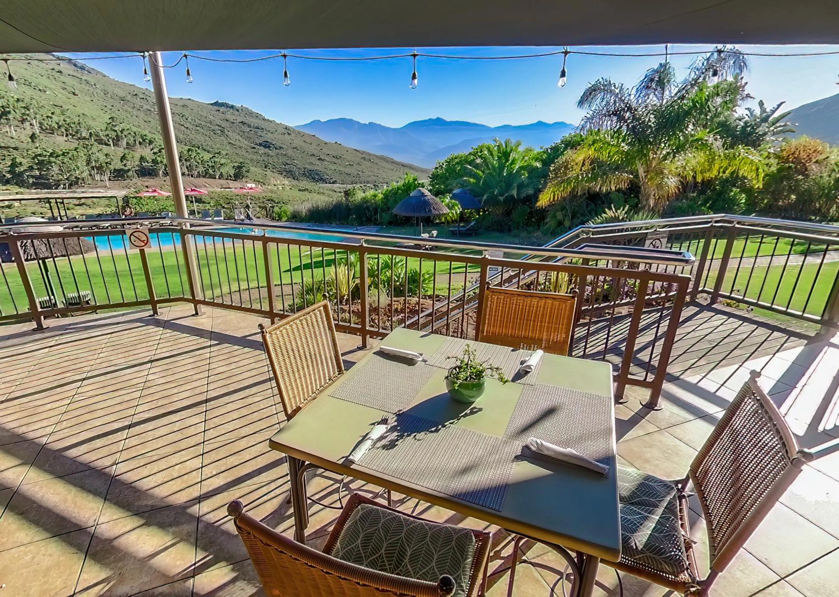 Patio in Piekenierskloof Mountain Resort by Dream Resorts