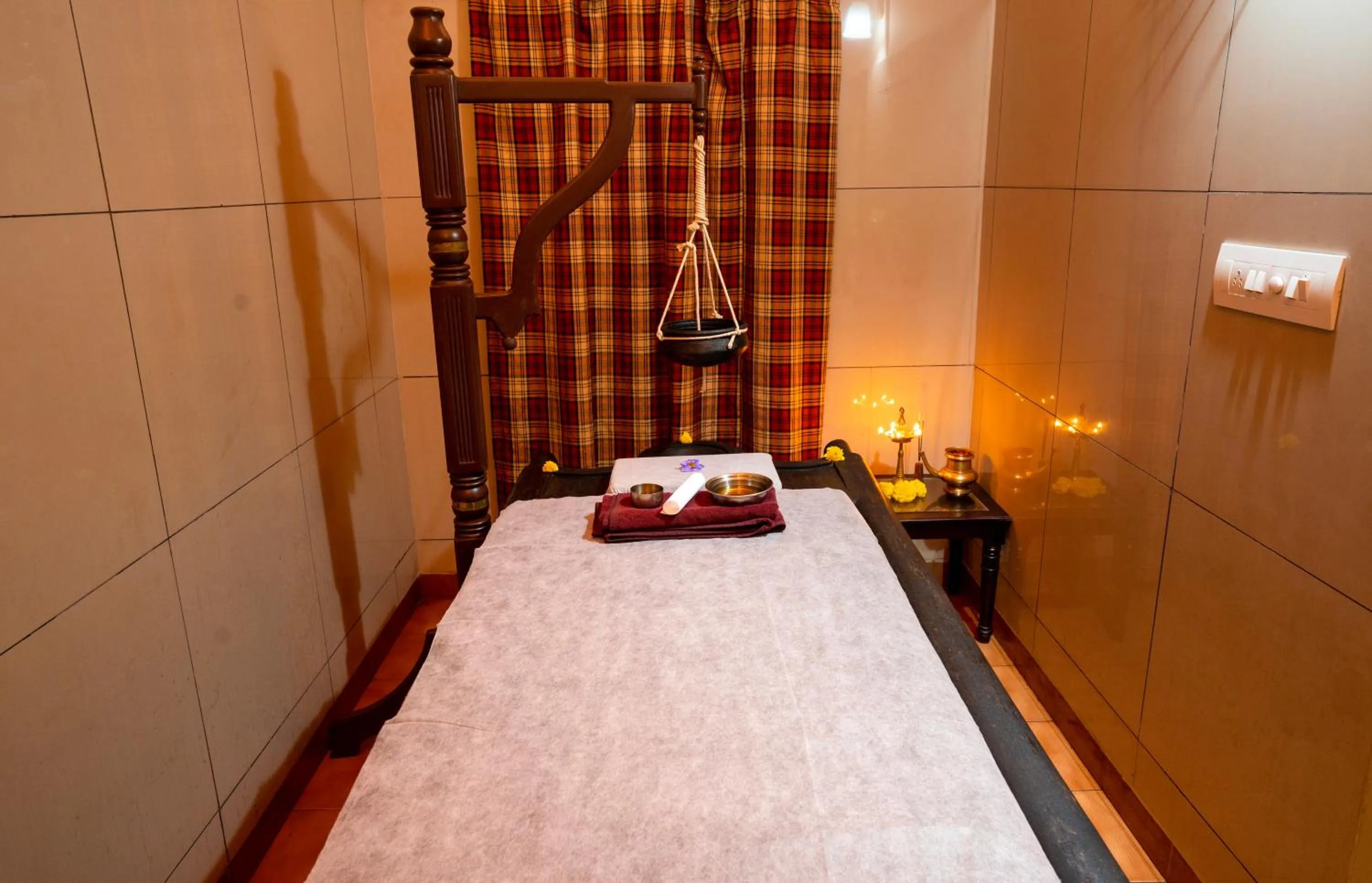 Bed in Pagoda Resorts Alleppey