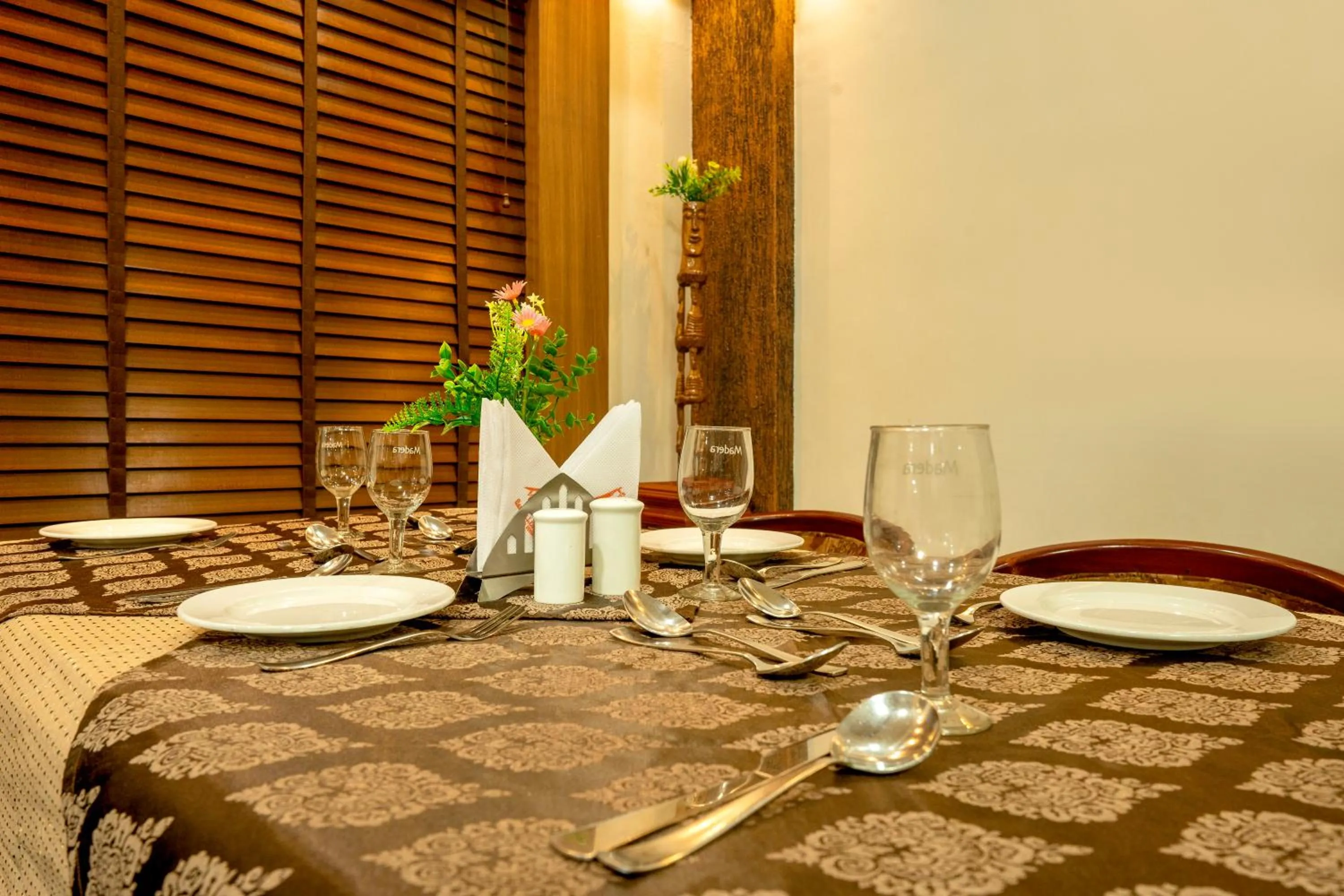 Dining area in Pagoda Resorts Alleppey